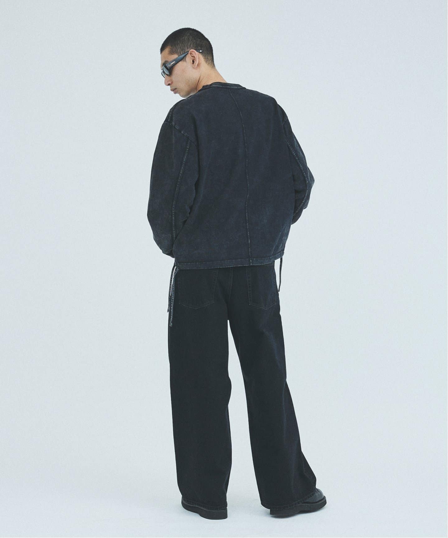 ジャーナルスタンダードレサージュ HARDY NOIR パワーショルダーTシャツ LOOPWHEELER for LOWERCASE ツリテンジク スウェット型 ワイドT