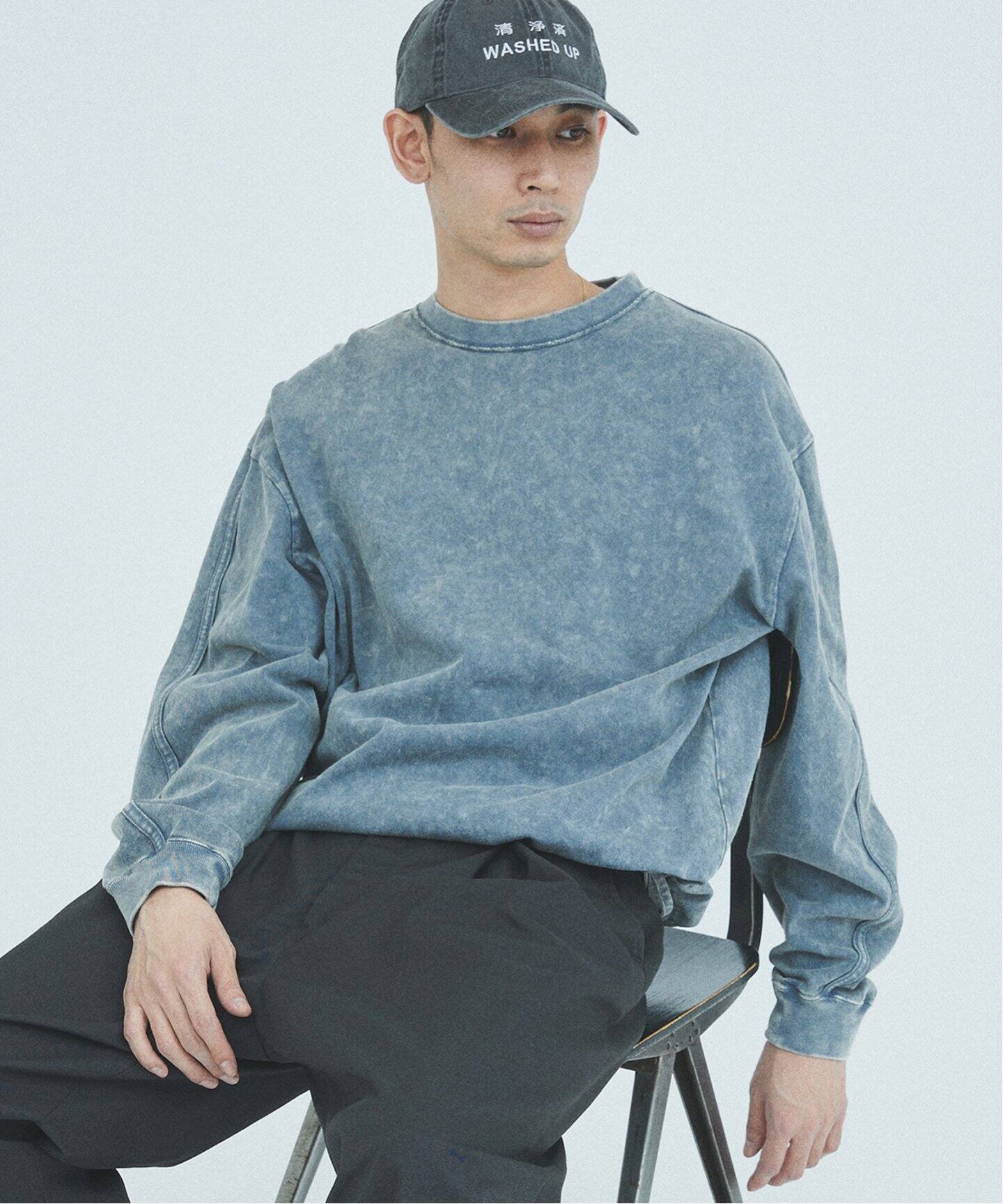 ジャーナルスタンダードレサージュ HARDY NOIR パワーショルダーTシャツ パネルガーメントダイ オーバーフィット（Tシャツ／カットソー