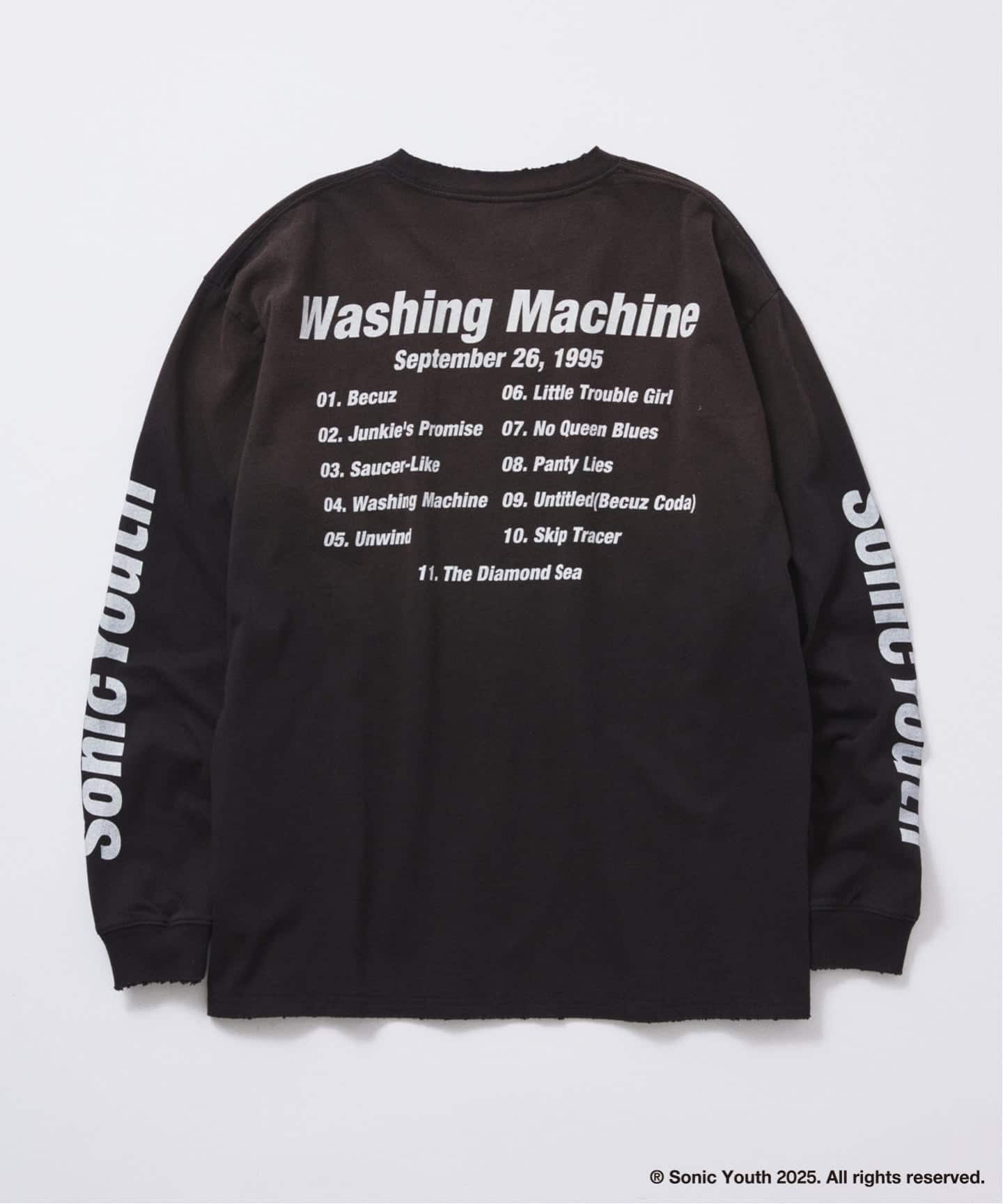 ロングスリーブ　Tシャツ　sonic youth ソニックユース　jouetie SONIC YOUTH ソニック ユース 音楽Tシャツ ロックTシャツ バンド
