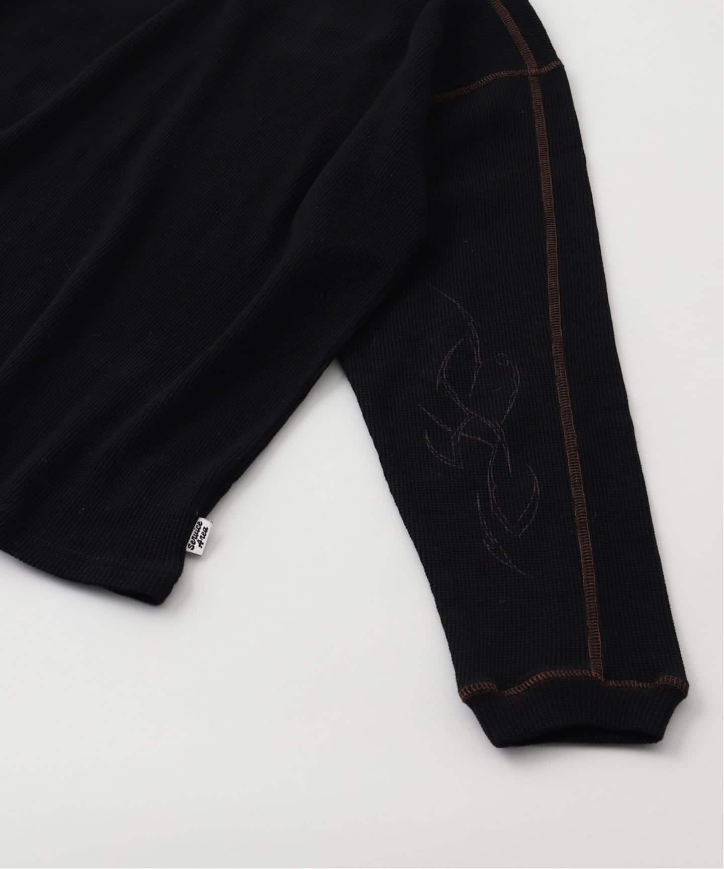 SERVICE AREA Paneled Waffle LS T-Shirt（Tシャツ／カットソー