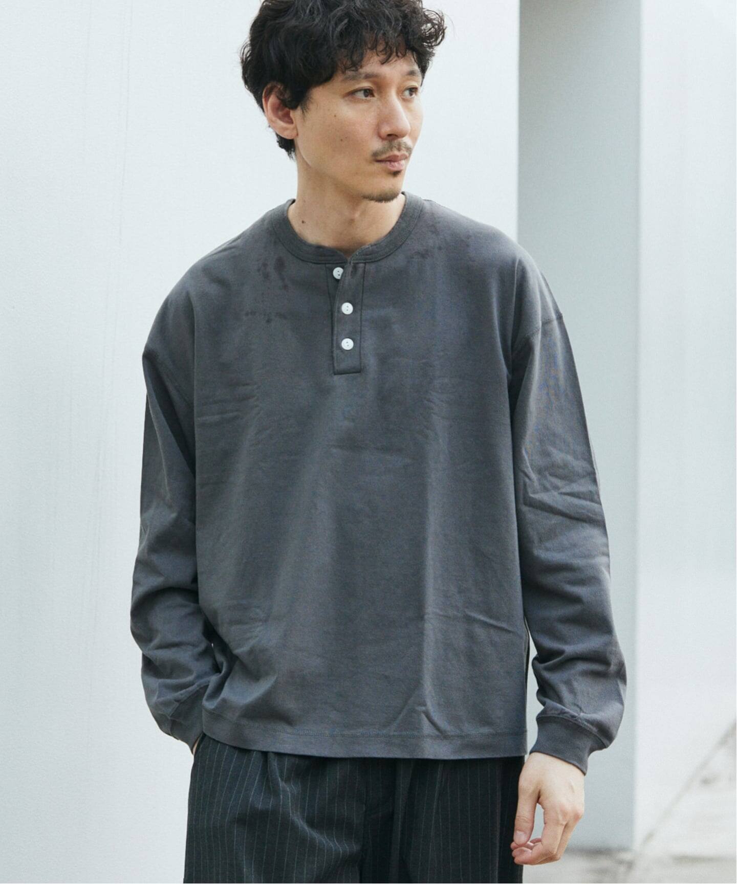 Health knit / ヘルスニット 別注 ヘンリー ネックロンT（Tシャツ