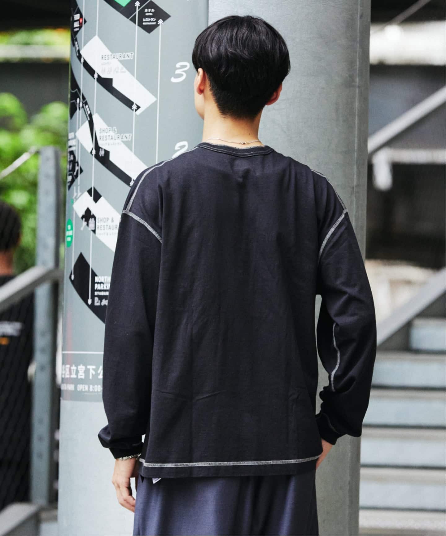 白黒セット　ヘルスニット ジャーナルスタンダード別注 ヘンリーネック ロンT Healthknit tシャツ × JOURNAL STANDARD / 別注 ヘンリーネック