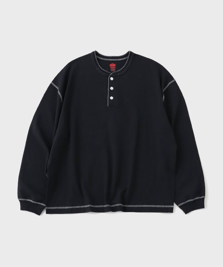 Health knit / ヘルスニット 別注 ヘンリー ネックロンT（Tシャツ 