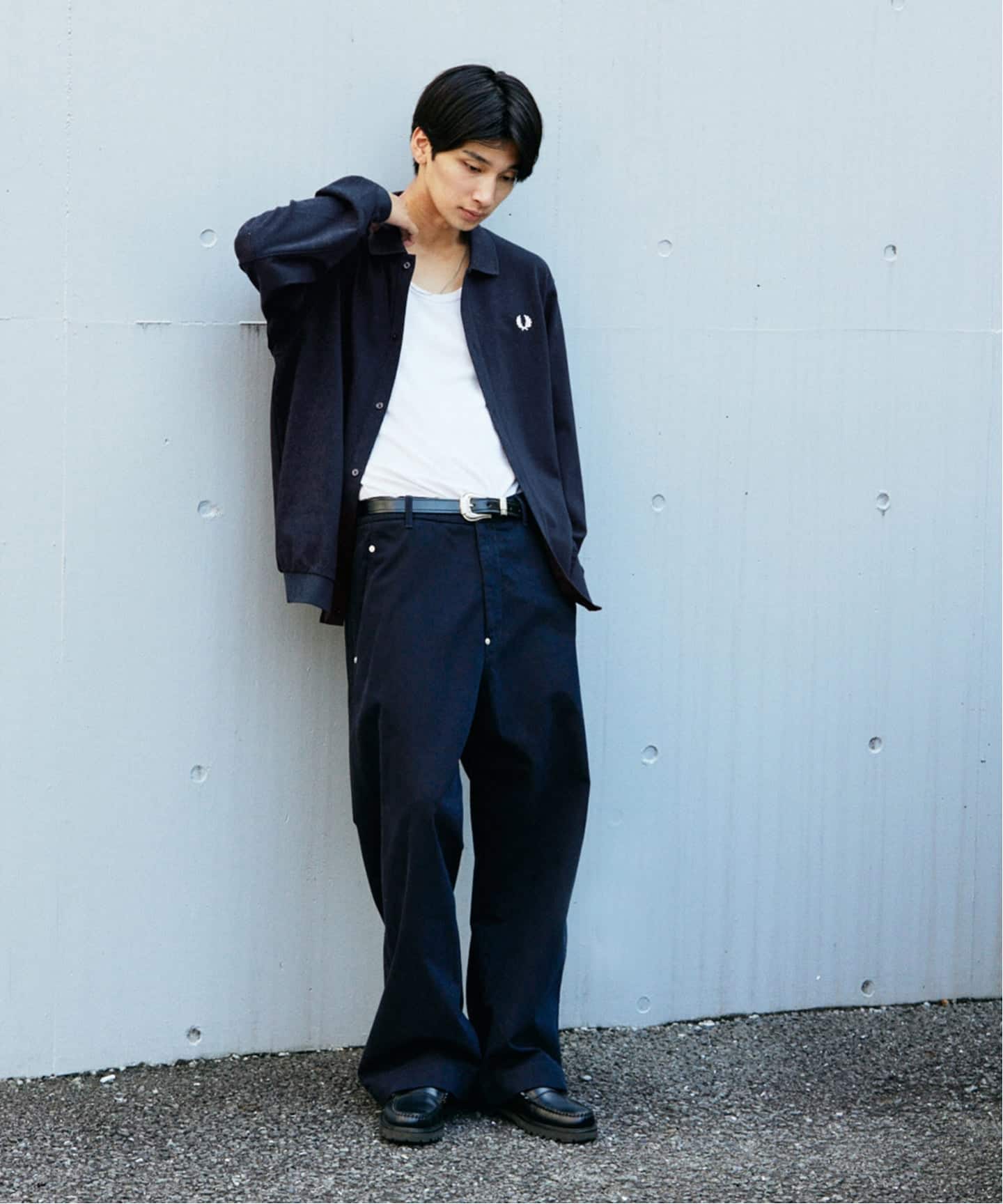 FRED PERRY / フレッドペリー 別注 フル ボタン ピケ ポロシャツ