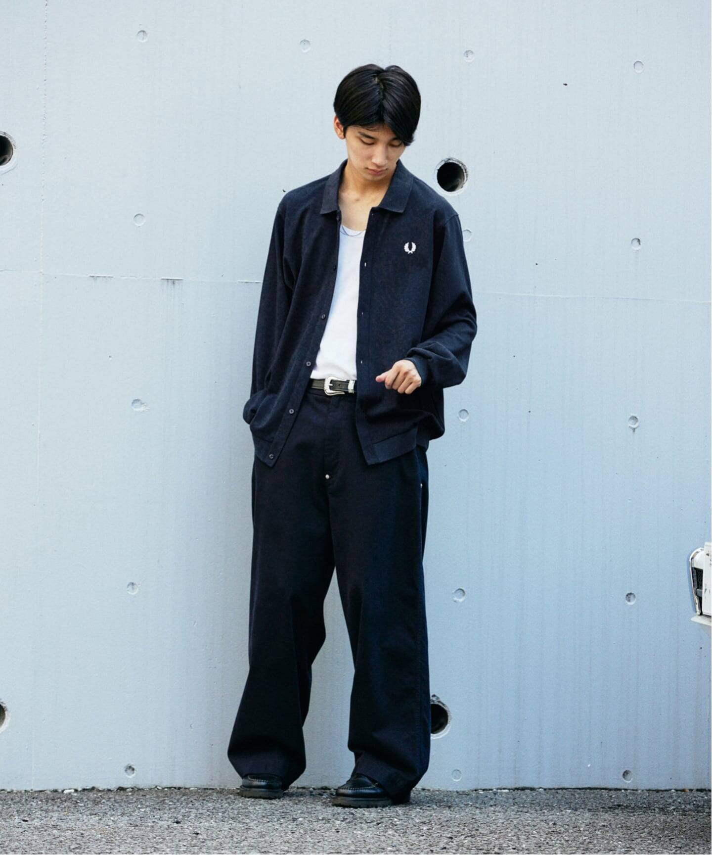FRED PERRY / フレッドペリー 別注 フル ボタン ピケ ポロシャツ 