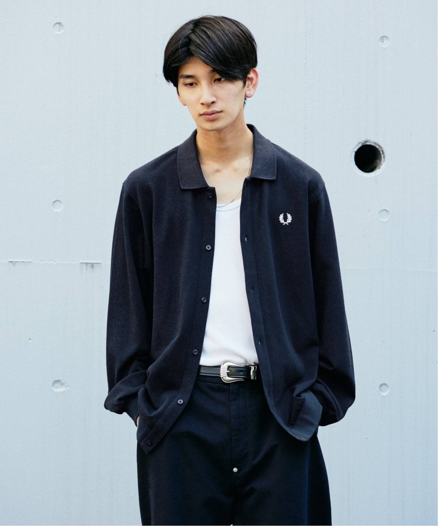 FRED PERRY / フレッドペリー 別注 フル ボタン ピケ ポロシャツ