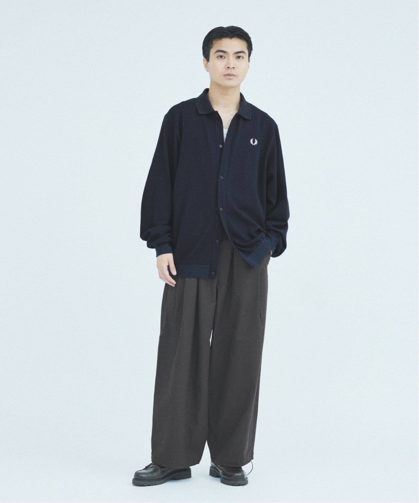 FRED PERRY / フレッドペリー 別注 フル ボタン ピケ ポロシャツ