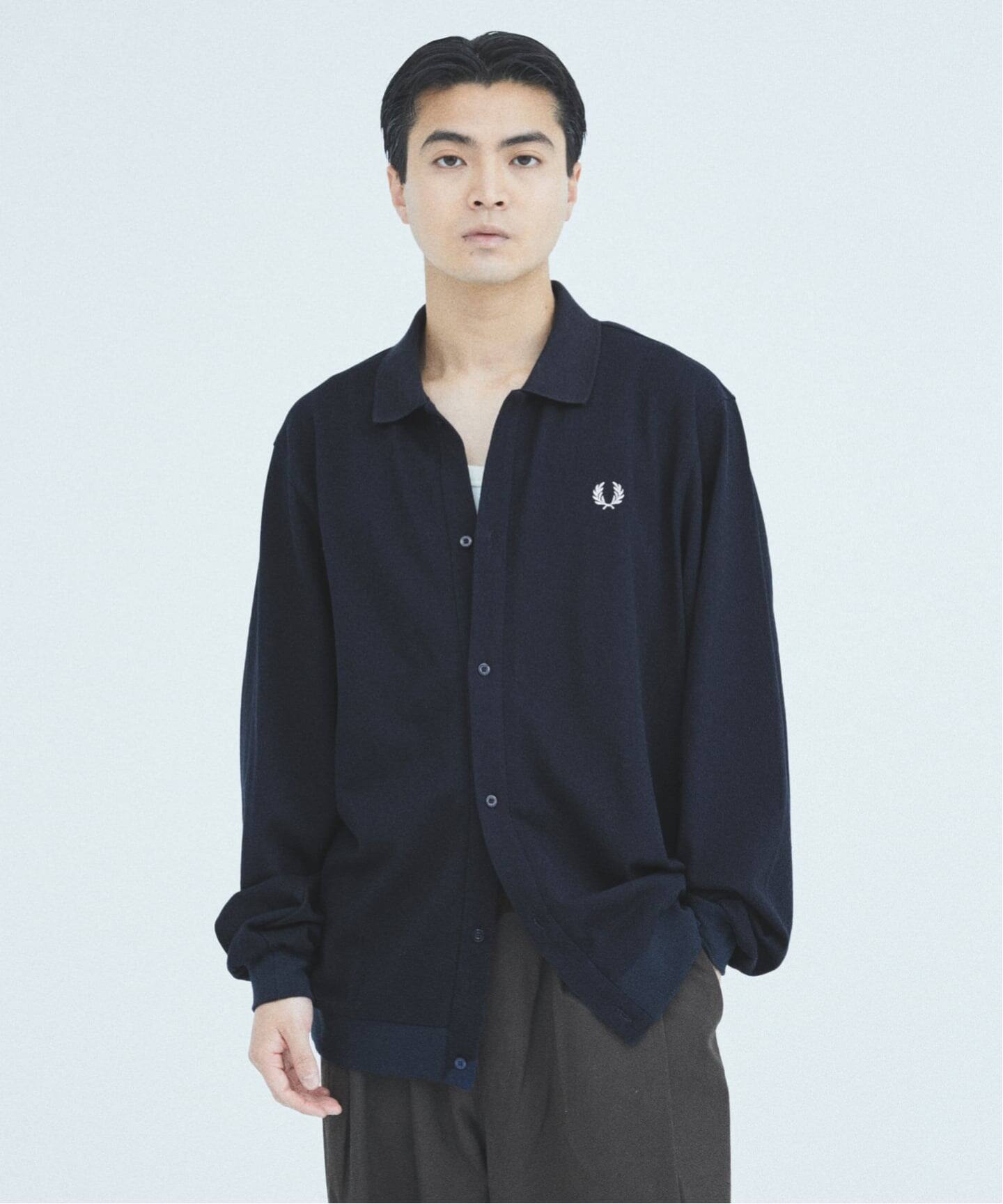 FRED PERRY / フレッドペリー 別注 フル ボタン ピケ ポロシャツ 