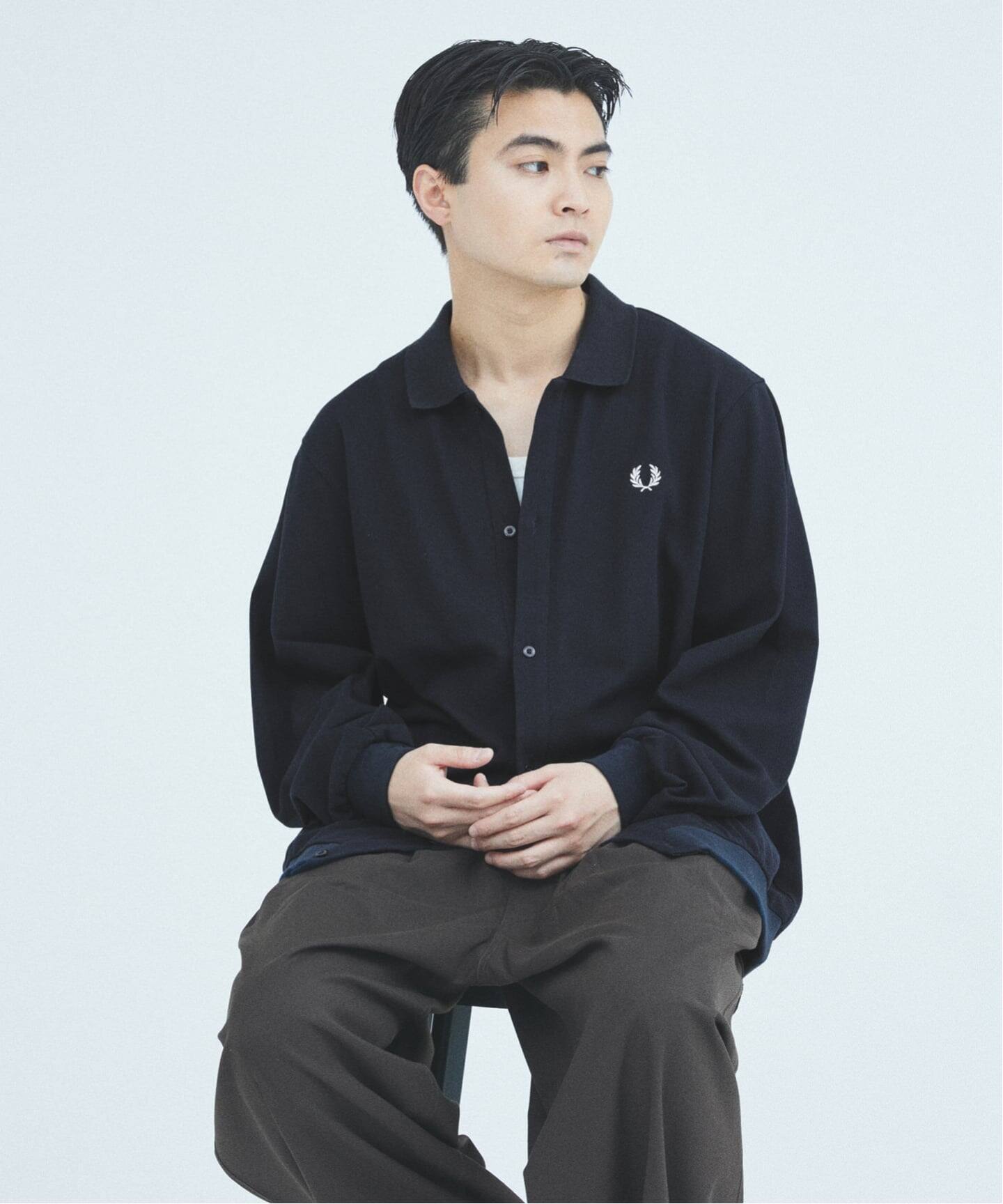 FRED PERRY / フレッドペリー 別注 フル ボタン ピケ ポロシャツ