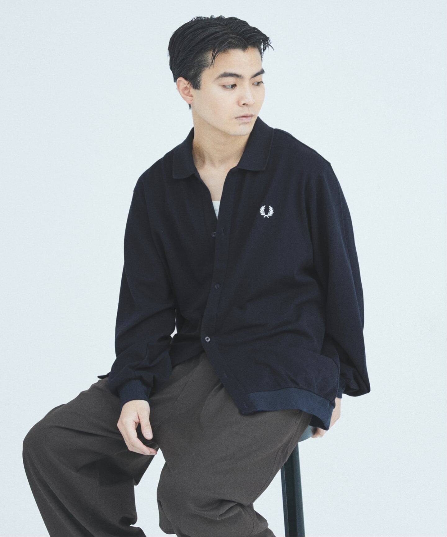 FRED PERRY / フレッドペリー 別注 フル ボタン ピケ ポロシャツ