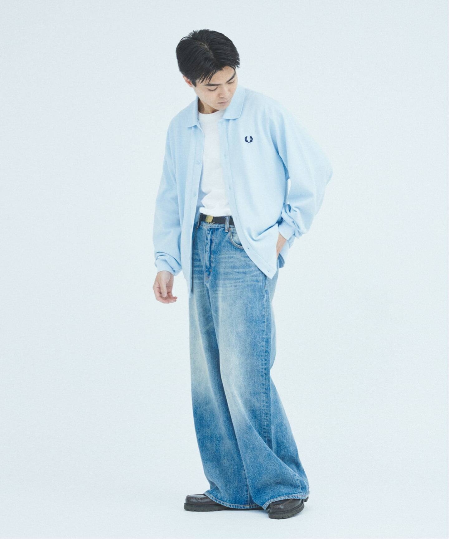 FRED PERRY / フレッドペリー 別注 フル ボタン ピケ ポロシャツ