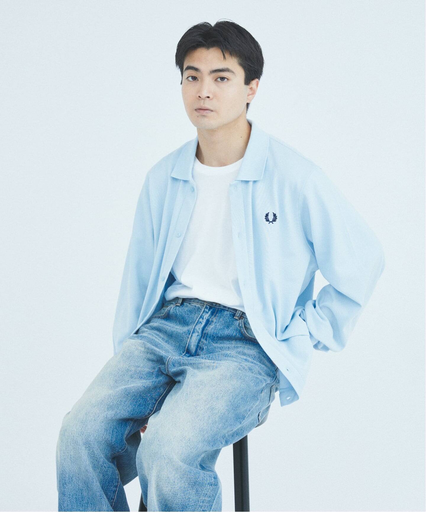 FRED PERRY / フレッドペリー 別注 フル ボタン ピケ ポロシャツ