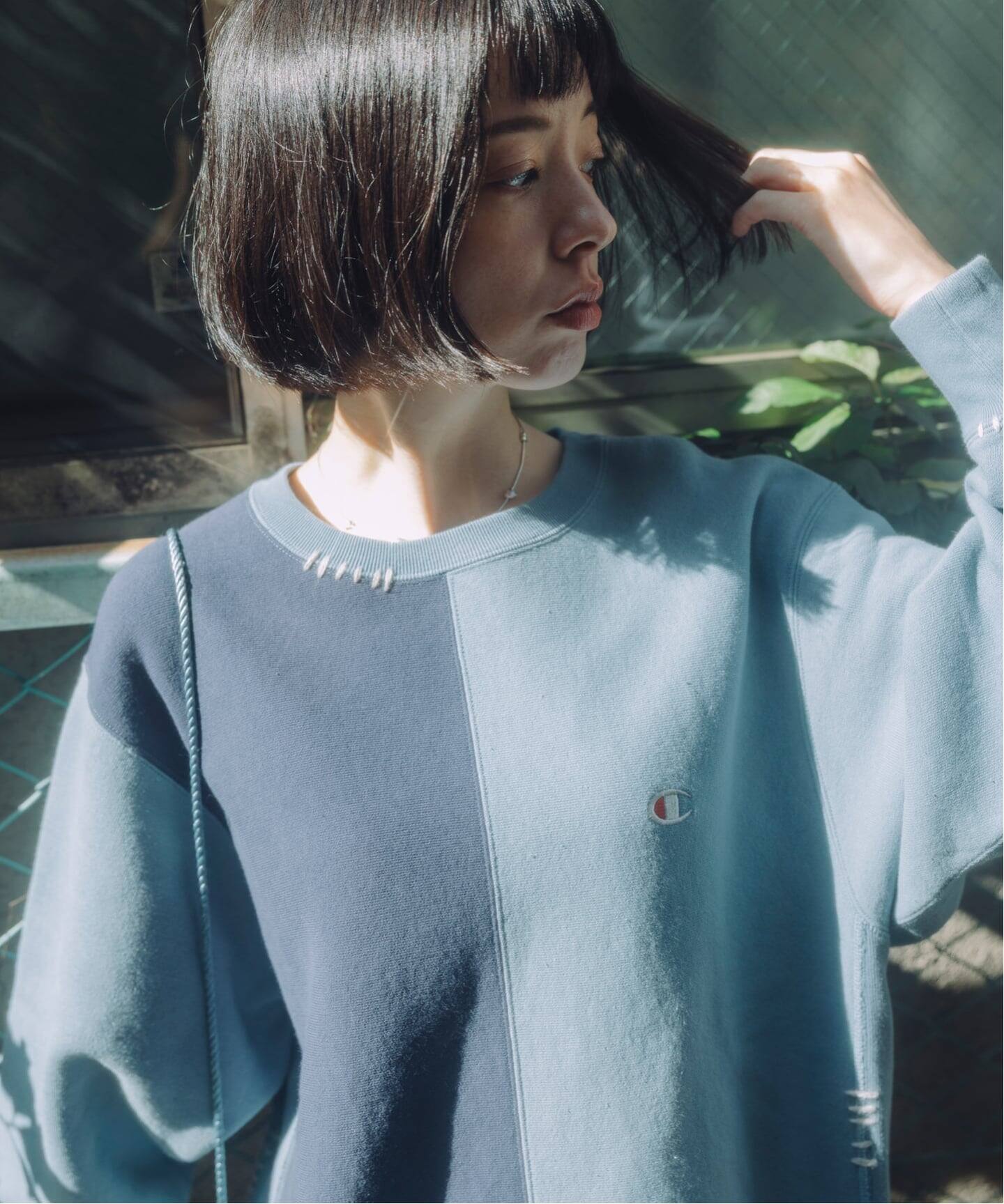 CHAMPION / チャンピオン 別注 ハンド ステッチ クルー スウェット