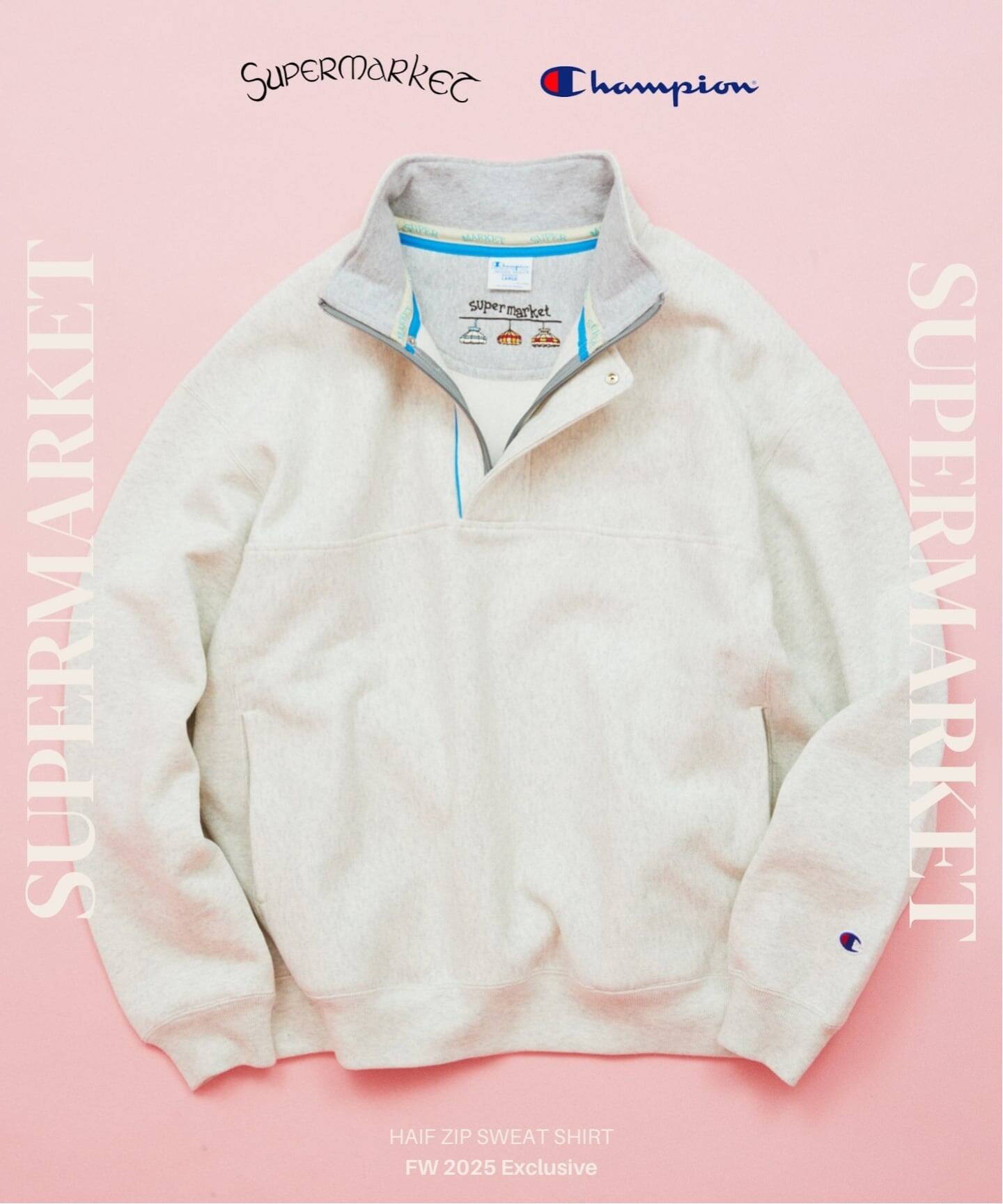 CHAMPION / チャンピオン for スーパーマーケット ハーフ ジップ 