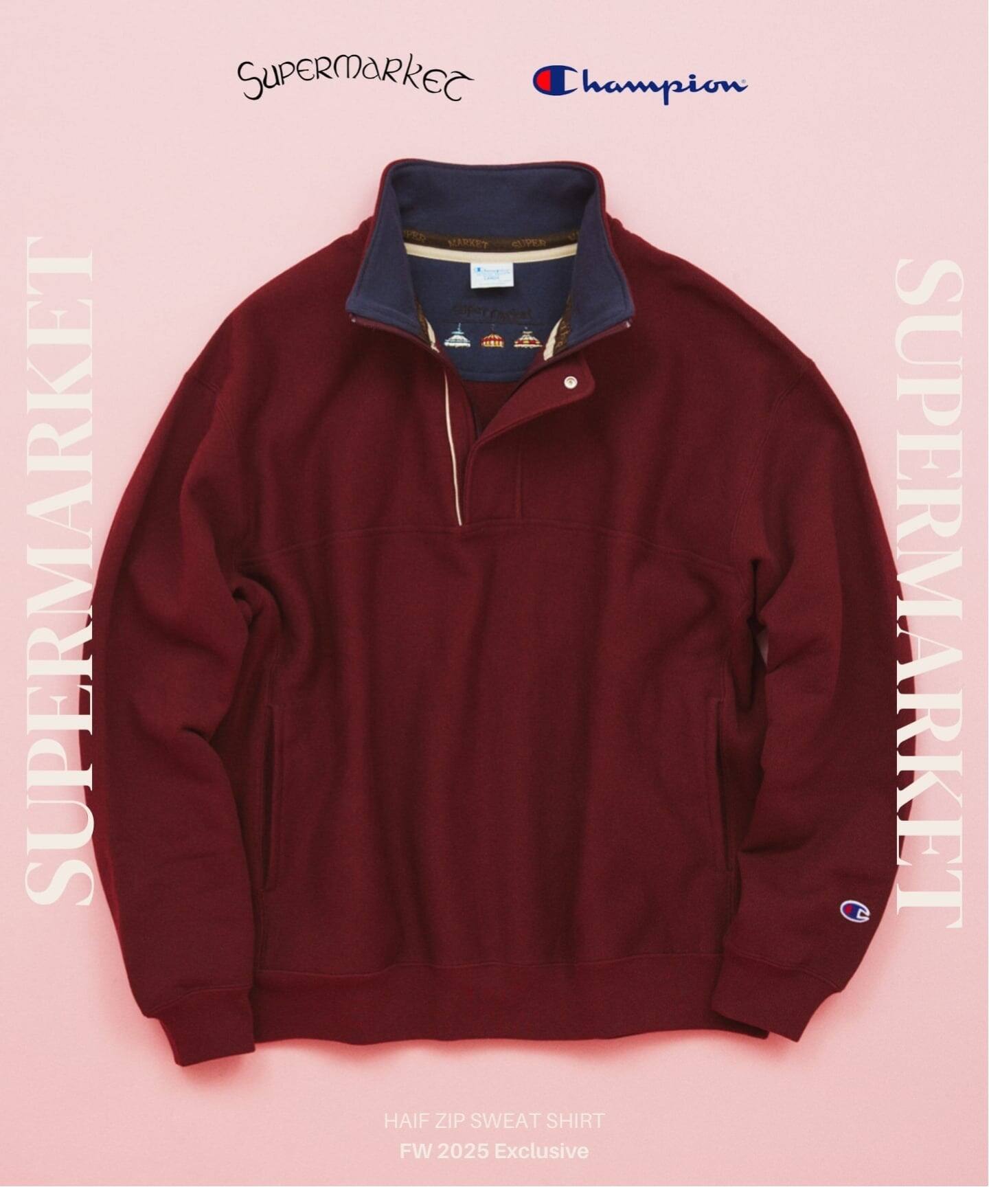 CHAMPION / チャンピオン for スーパーマーケット ハーフ ジップ 