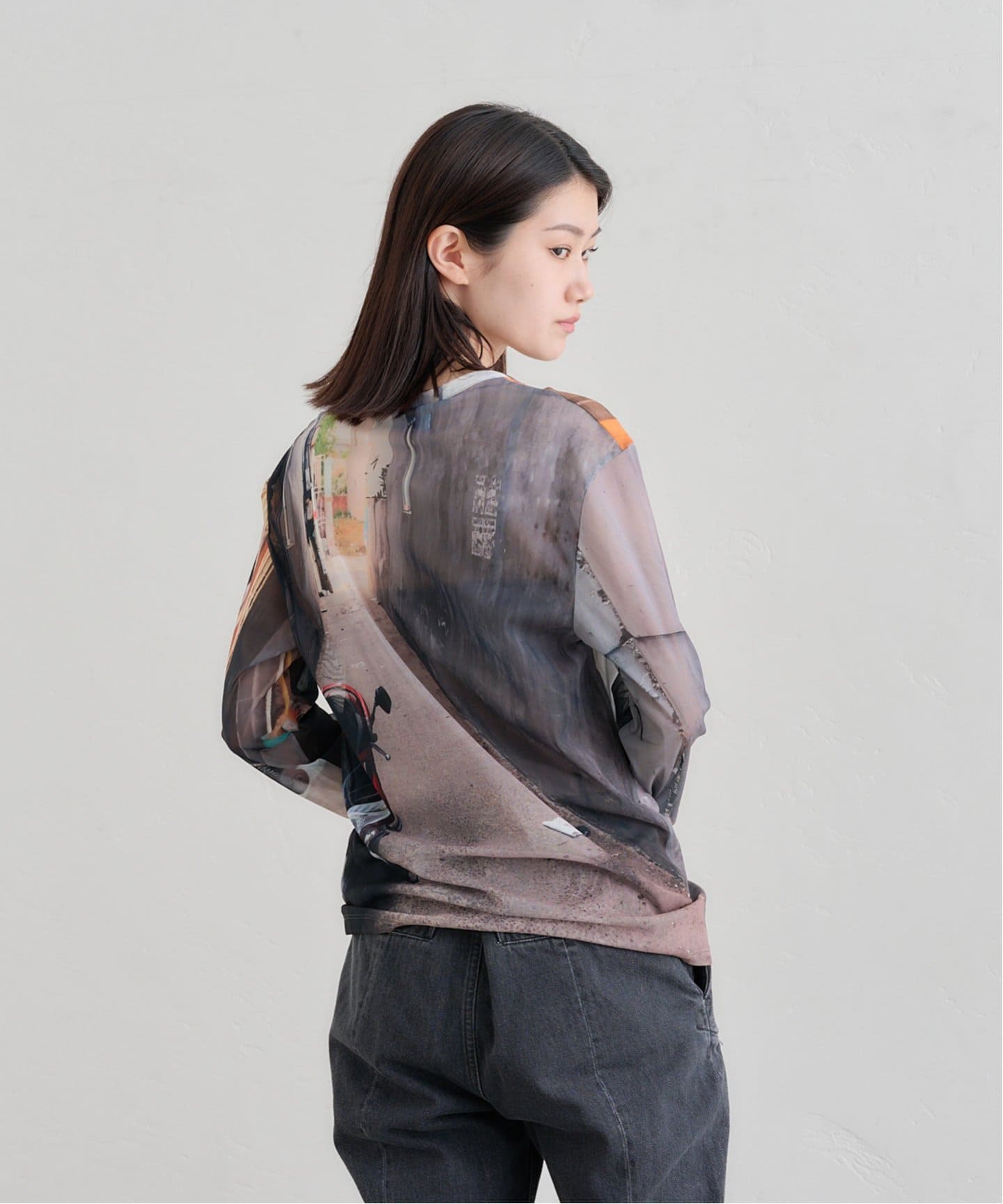 Yohei ohno シアートップス YOHEI OHNO(ヨウヘイオオノ) Graphic Glitter Top Color Eラメ