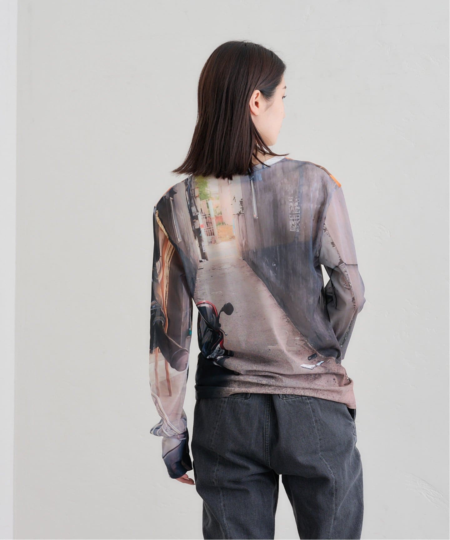 yohei ohno シアートップス YOHEI OHNO Graphic Mesh Top シアートップス - メルカリ