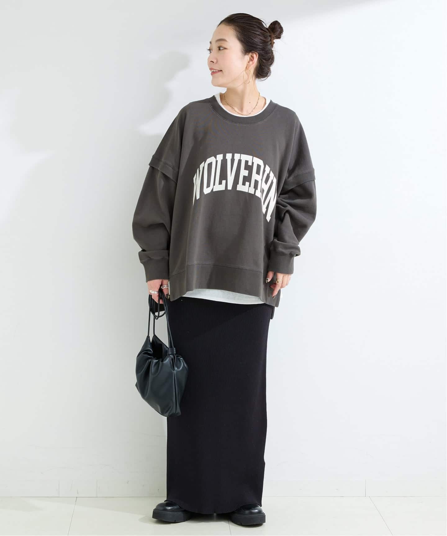 WEB限定】ウォッシャブル / レイヤード風裏毛プルオーバー（スウェット