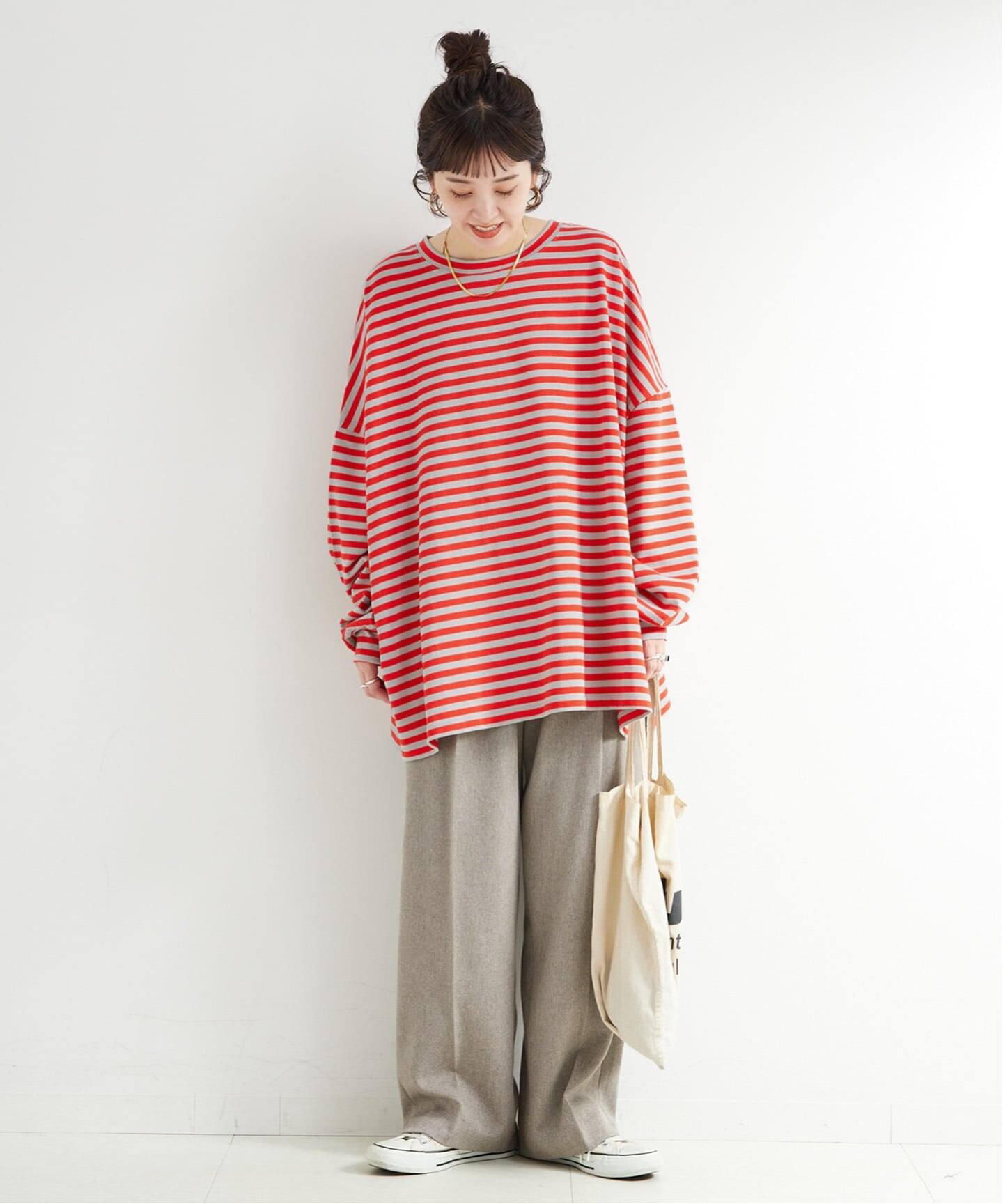 WEB限定】ウォッシャブル / ビッグボーダープルオーバー（T