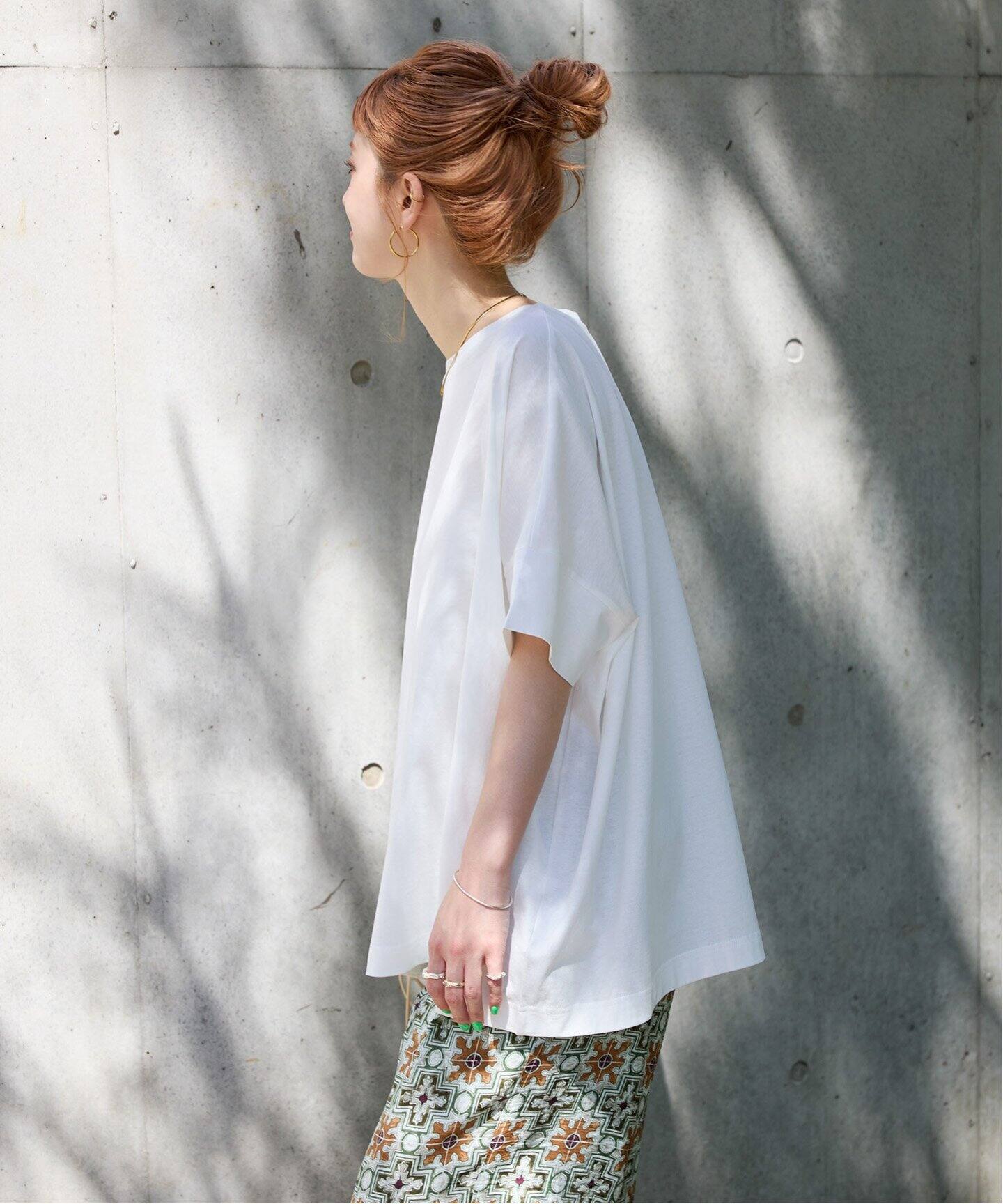 追加》ウォッシャブル / 汗染み防止ワイドTEE（Tシャツ／カットソー