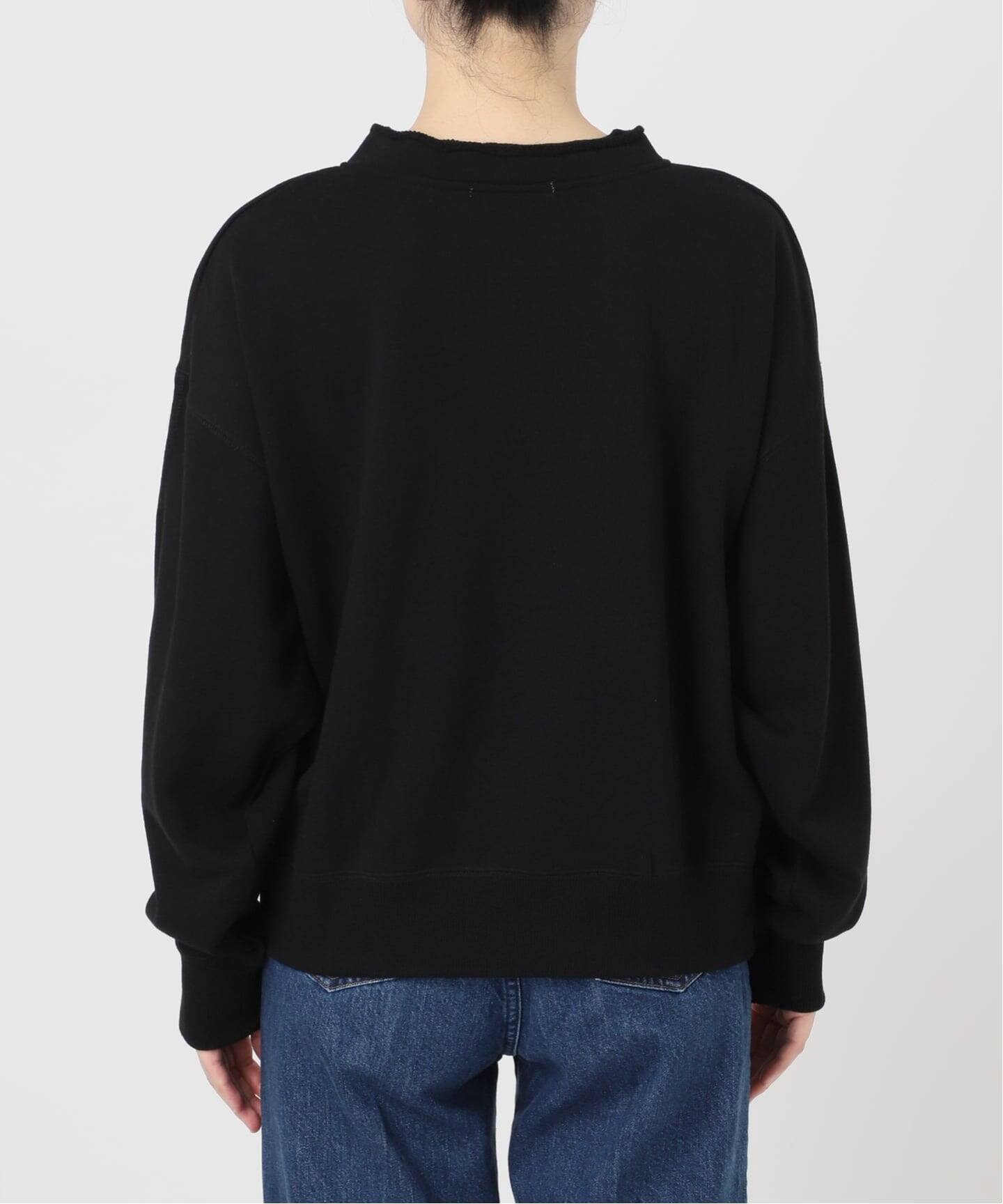 BEARDSLEY＊サイドジップ裏毛プルオーバー/ブラック ウォッシャブル