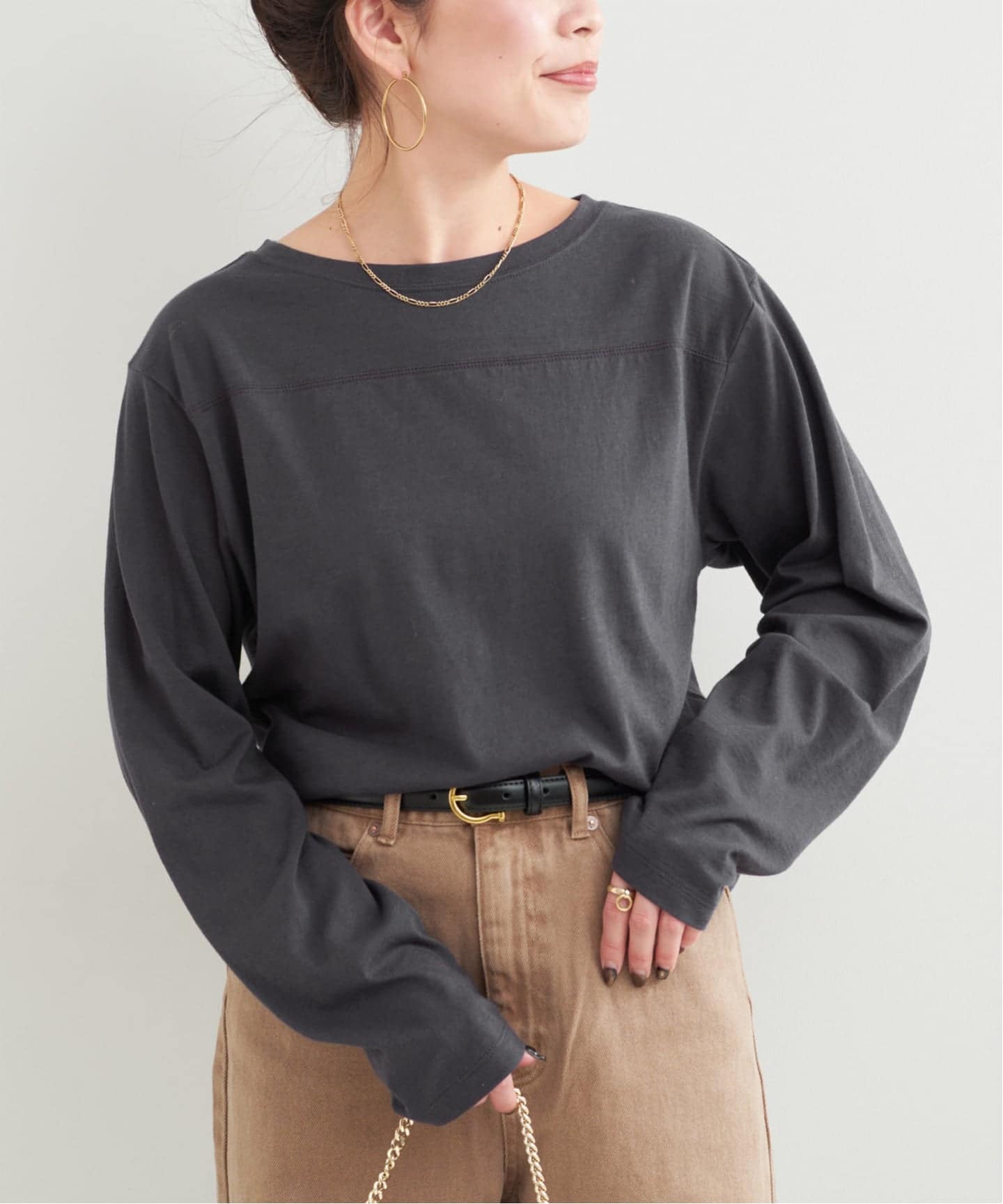 WEB＋一部店舗限定】手洗い可 / ウール混フットボールTEE（Tシャツ