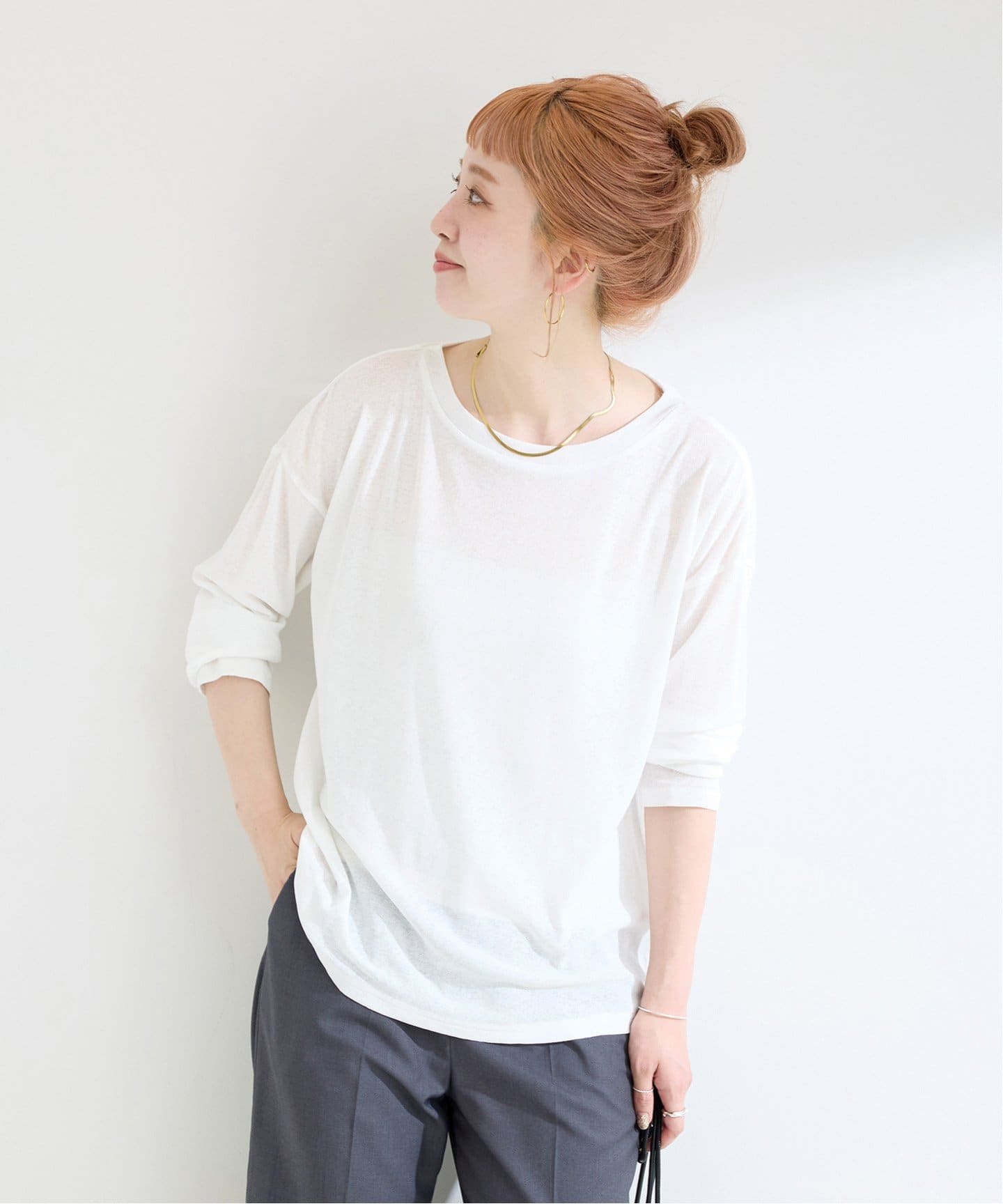 ウォッシャブル / オーガンディクロップシャツbc.stock ピンク B.C STOCK ブラウス シャツ 「追加」ウォッシャブル