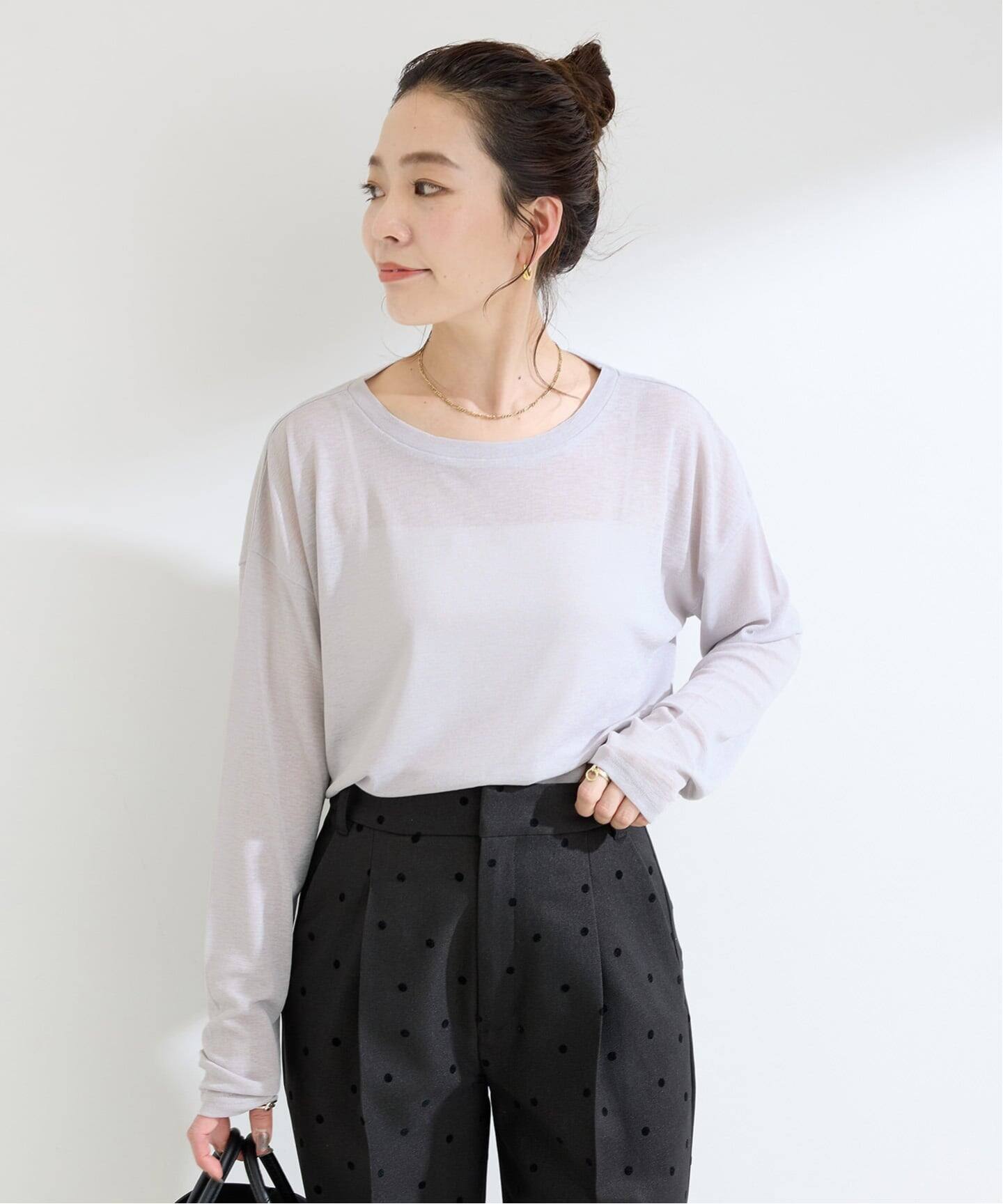 追加3》ウォッシャブル / スラブシアーロンTEE（Tシャツ／カットソー