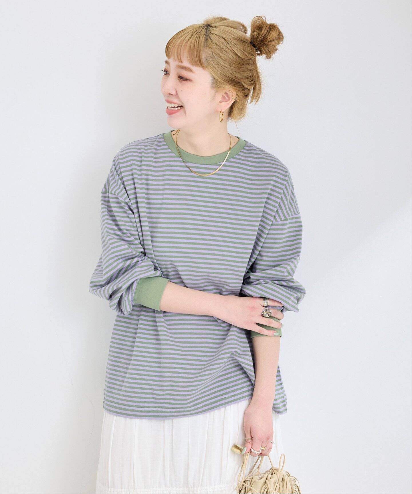 追加4予約》【WEB限定】ウォッシャブル / ボーダーロンTEE（T