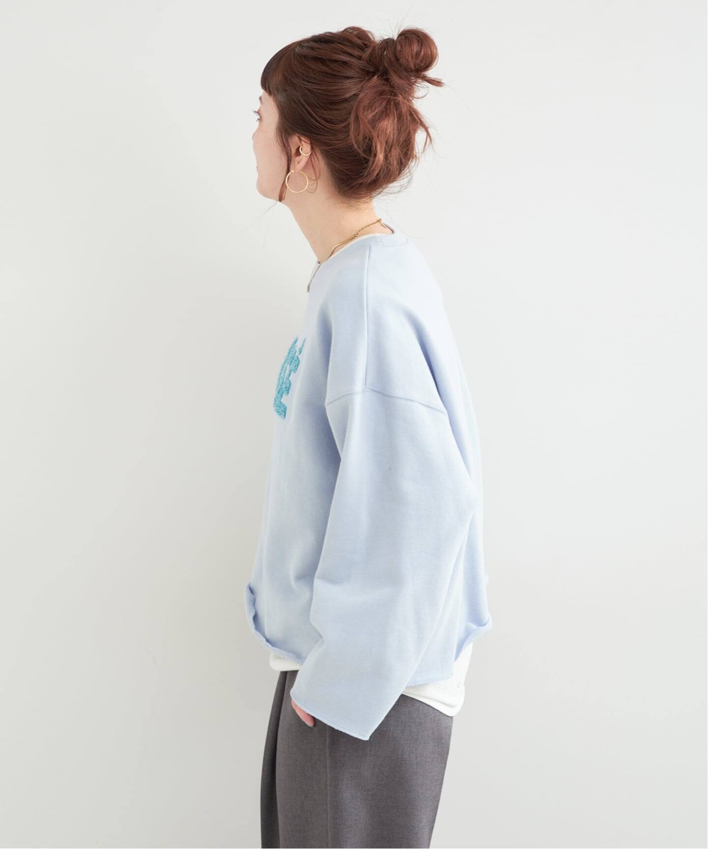 ラメサガラ刺繍ロングスリーブ（スウェット）｜B.C STOCK（ベーセー