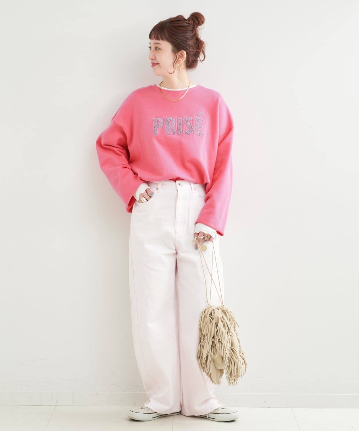ラメサガラ刺繍ロングスリーブ（スウェット）｜B.C STOCK（ベーセー