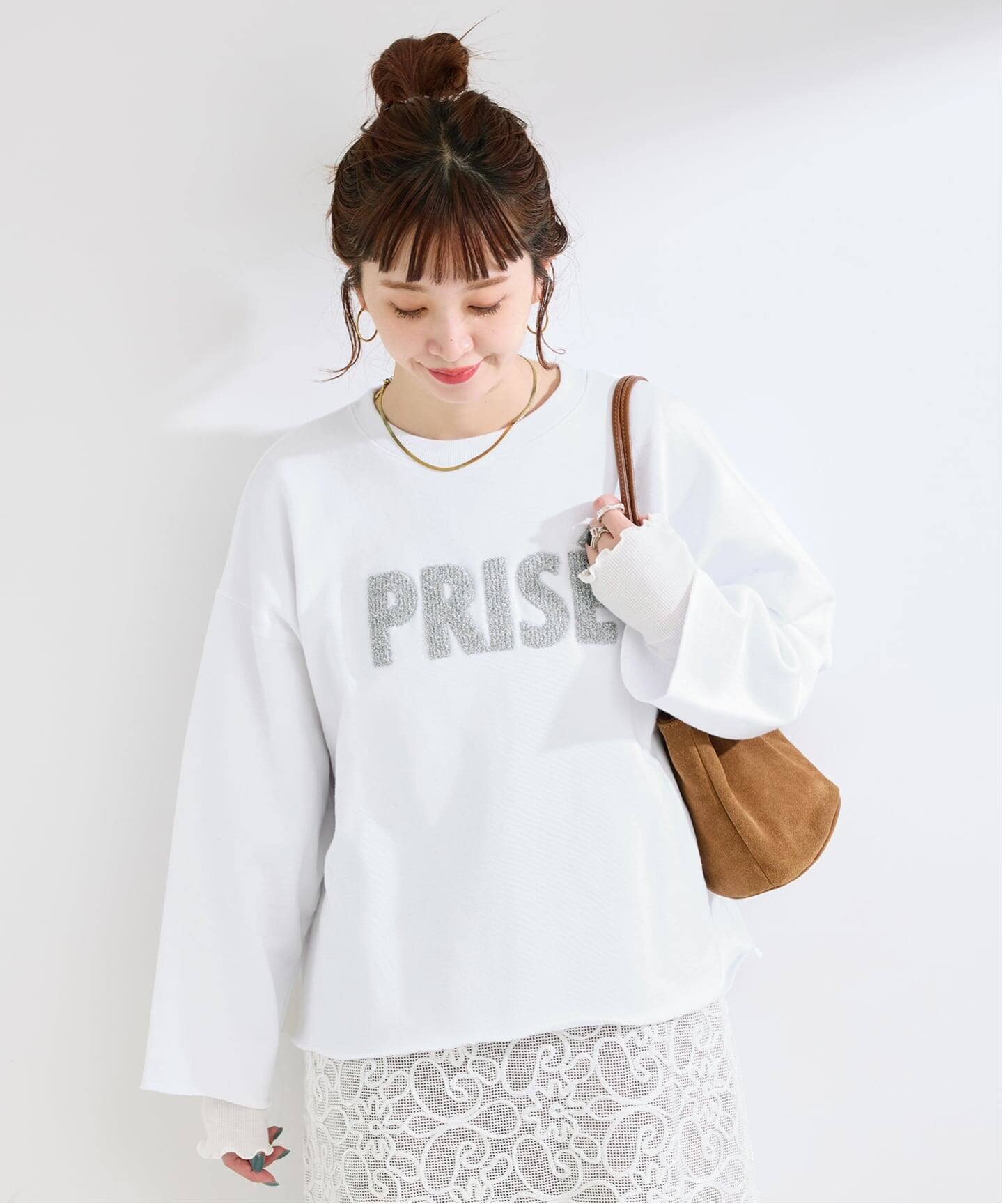 追加》ラメサガラ刺繍ロングスリーブ（スウェット）｜B.C STOCK（ベー