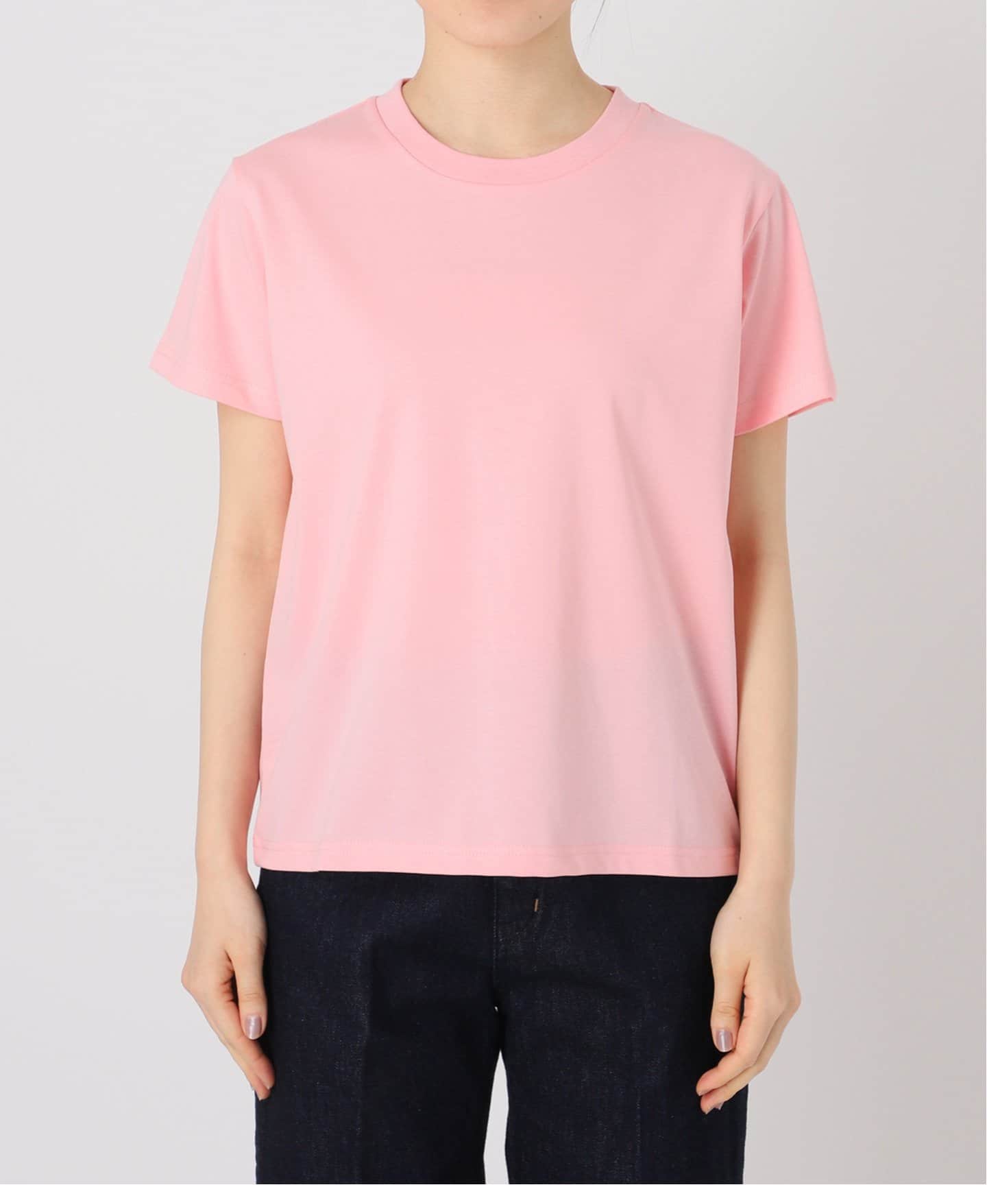 emis Tシャツ ピンクホワイト EMIS(エミス) Tシャツ・カットソー(レディース) - 海外通販のBUYMA