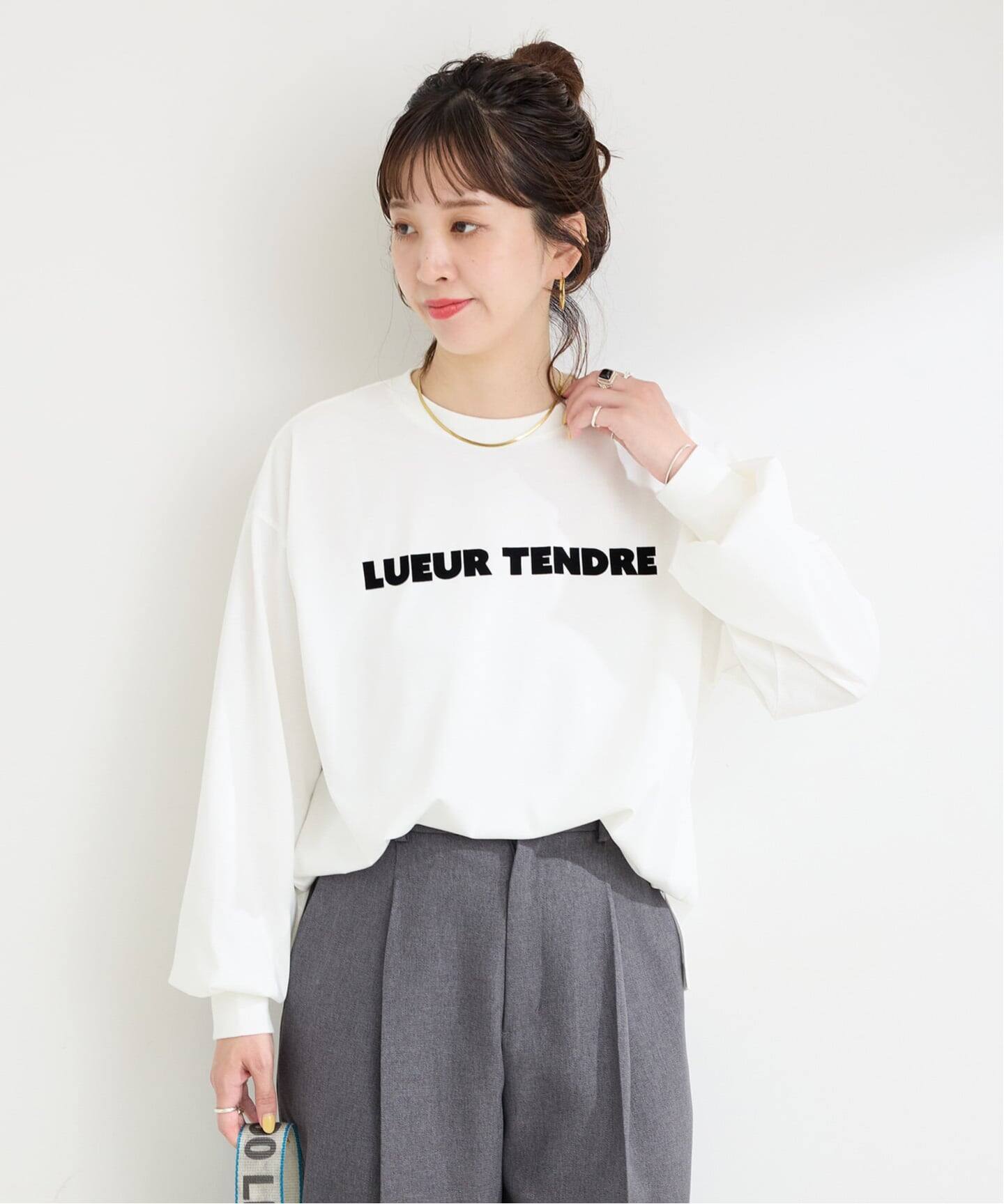 追加》手洗い可 / フロッキープリントロゴロンTEE（Tシャツ