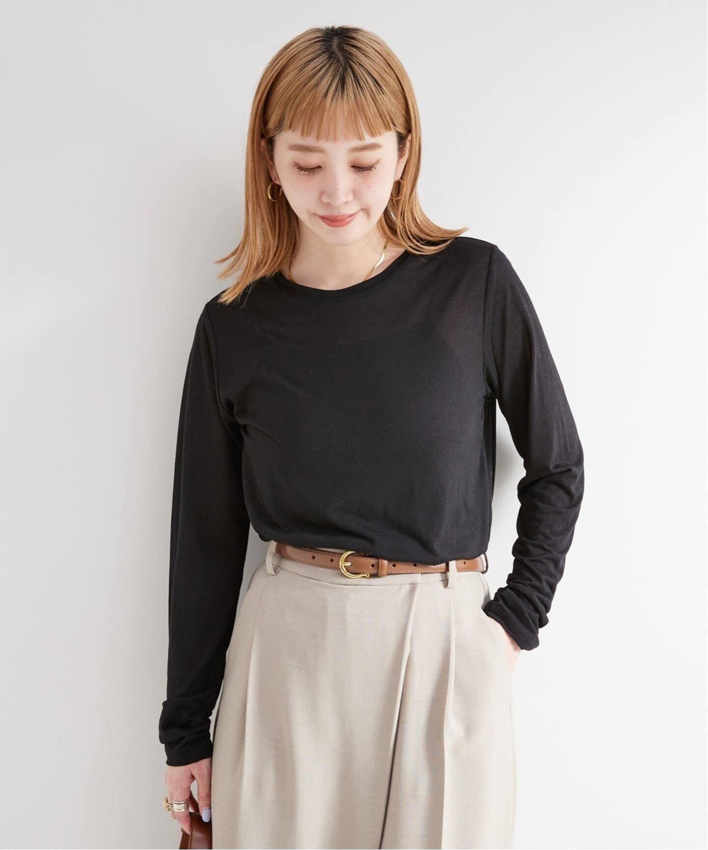 美品！VICKY ベロア　ブラックシースルー長袖シャツ ビッキー VICKY ニットレースシャツブラウス≪手洗い可能