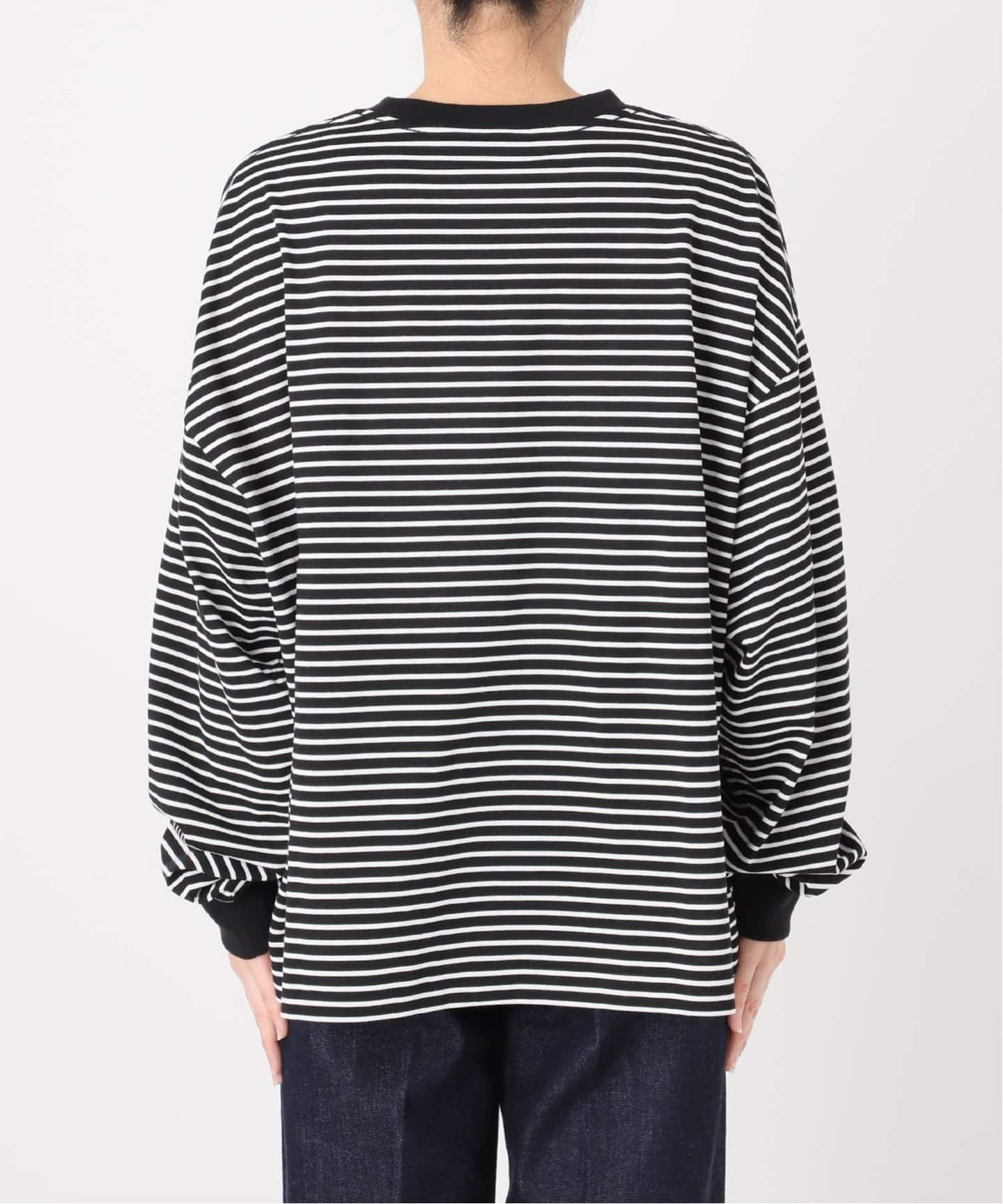 CHANEL ボーダー 長袖ロングTシャツ（訳あり） 楽天市場】ビッグシルエット ボーダー ロンT トップス オーバー