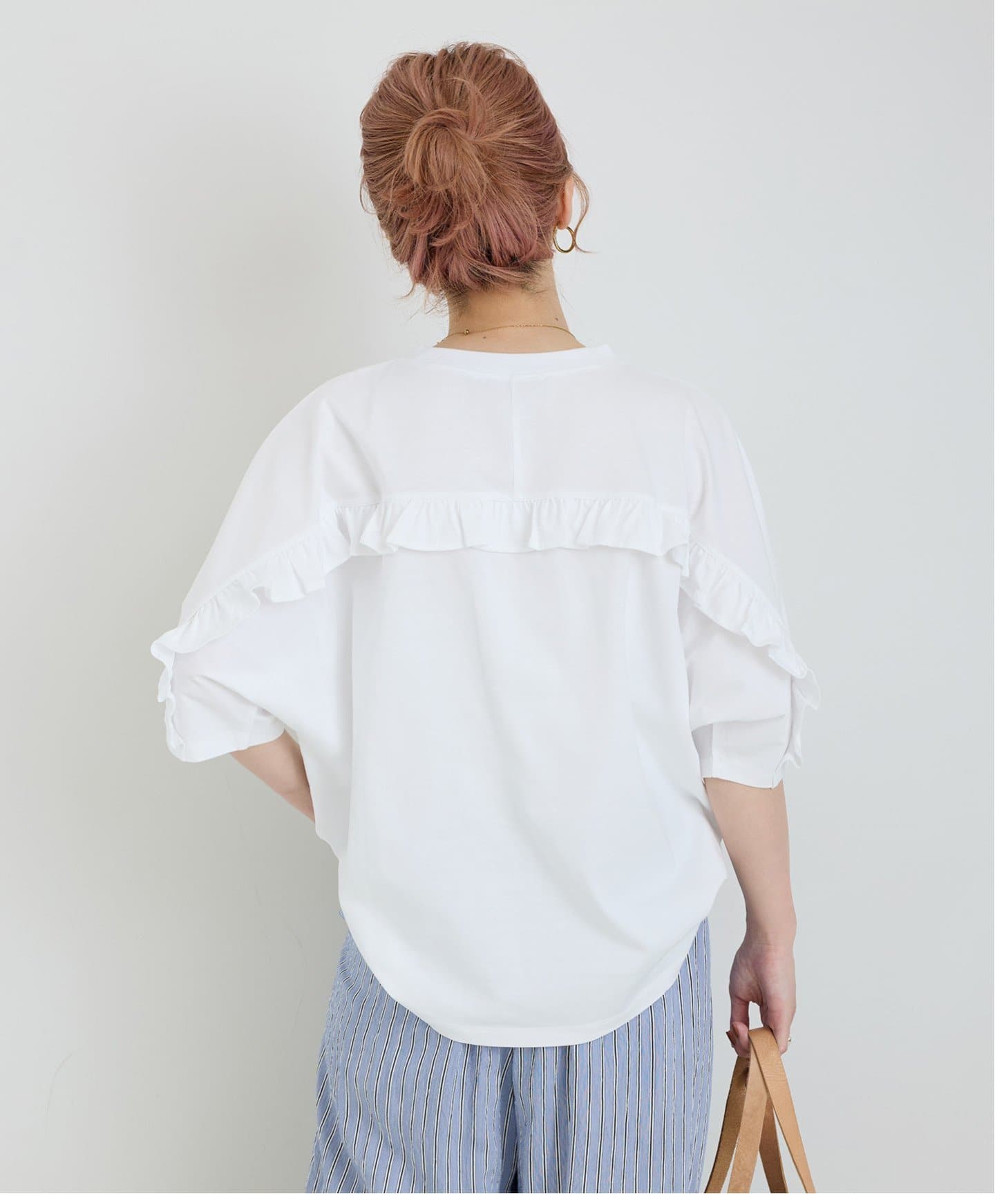 専用！！新品未使用　ウォッシャブル　バックフリルTEE ウォッシャブル / バックフリルTEE（Tシャツ/カットソー）｜B.C