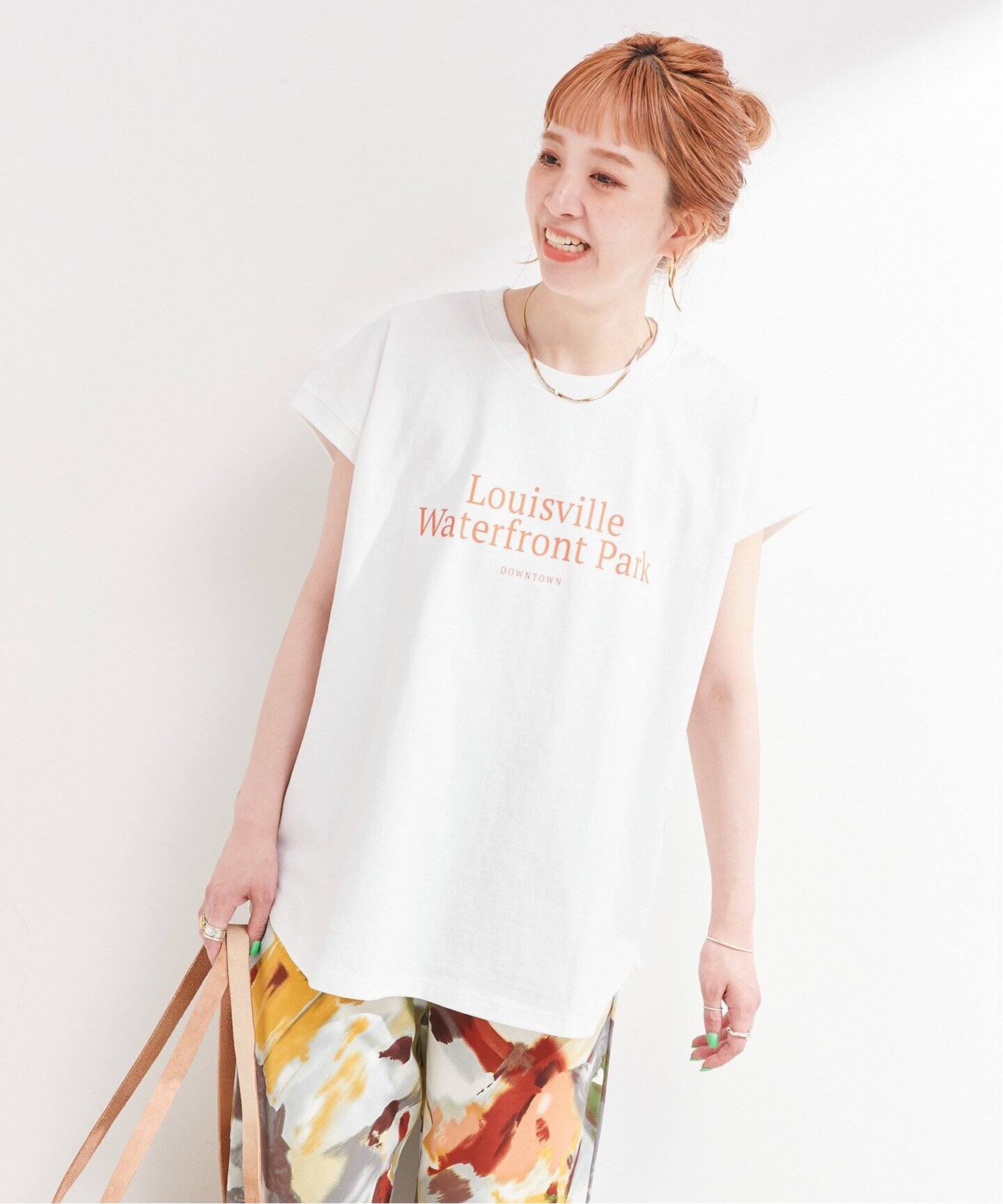 手洗い可 / アソートフレンチスリーブロゴTEE（Tシャツ／カットソー