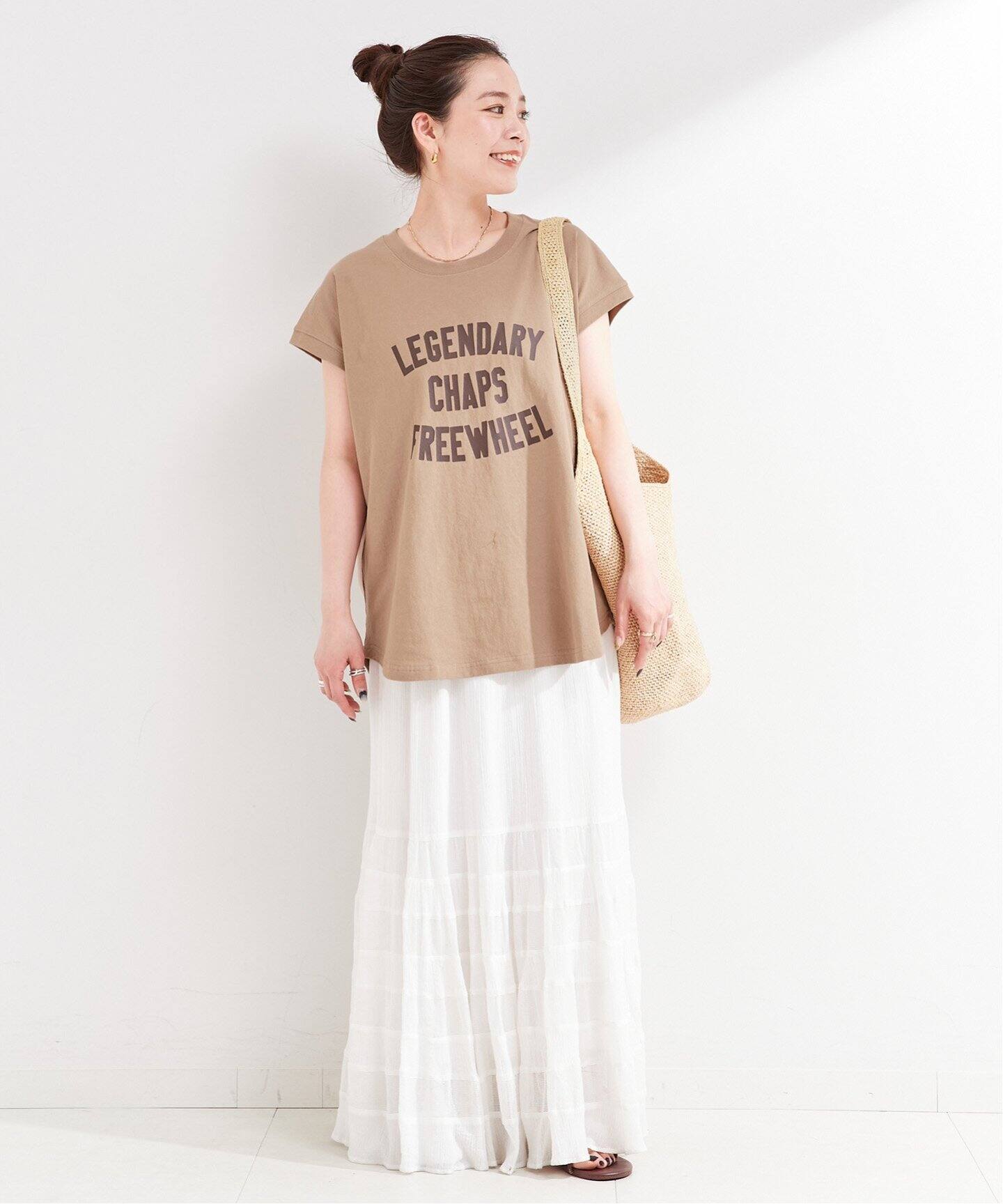 手洗い可 / アソートフレンチスリーブロゴTEE（Tシャツ