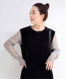 手洗い可 / ラメシアークルーネックプルオーバー