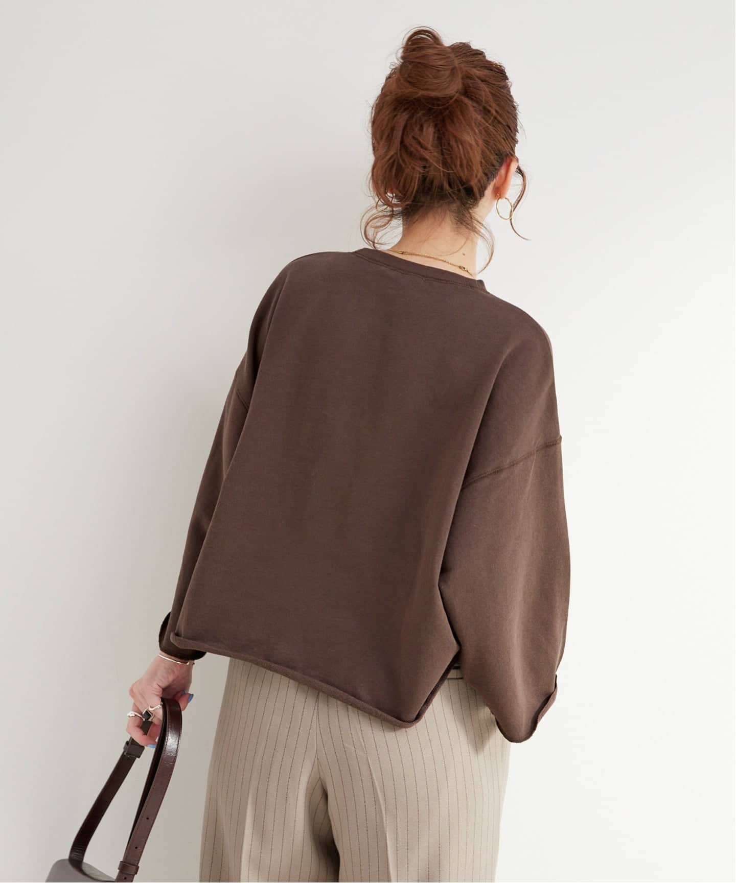 追加予約》手洗い可 / ラメサガラ刺繍7分袖プルオーバー