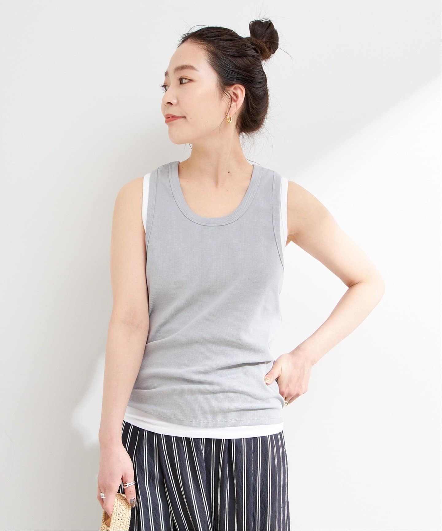 2点セット》ミントBLENDタンクセット（タンクトップ）｜B.C STOCK