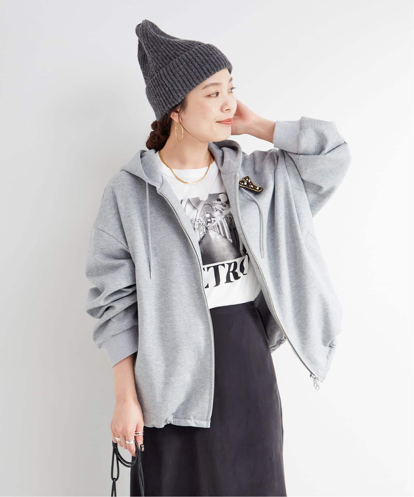 belper グレー フード付き パーカー tb526906_1.jpg