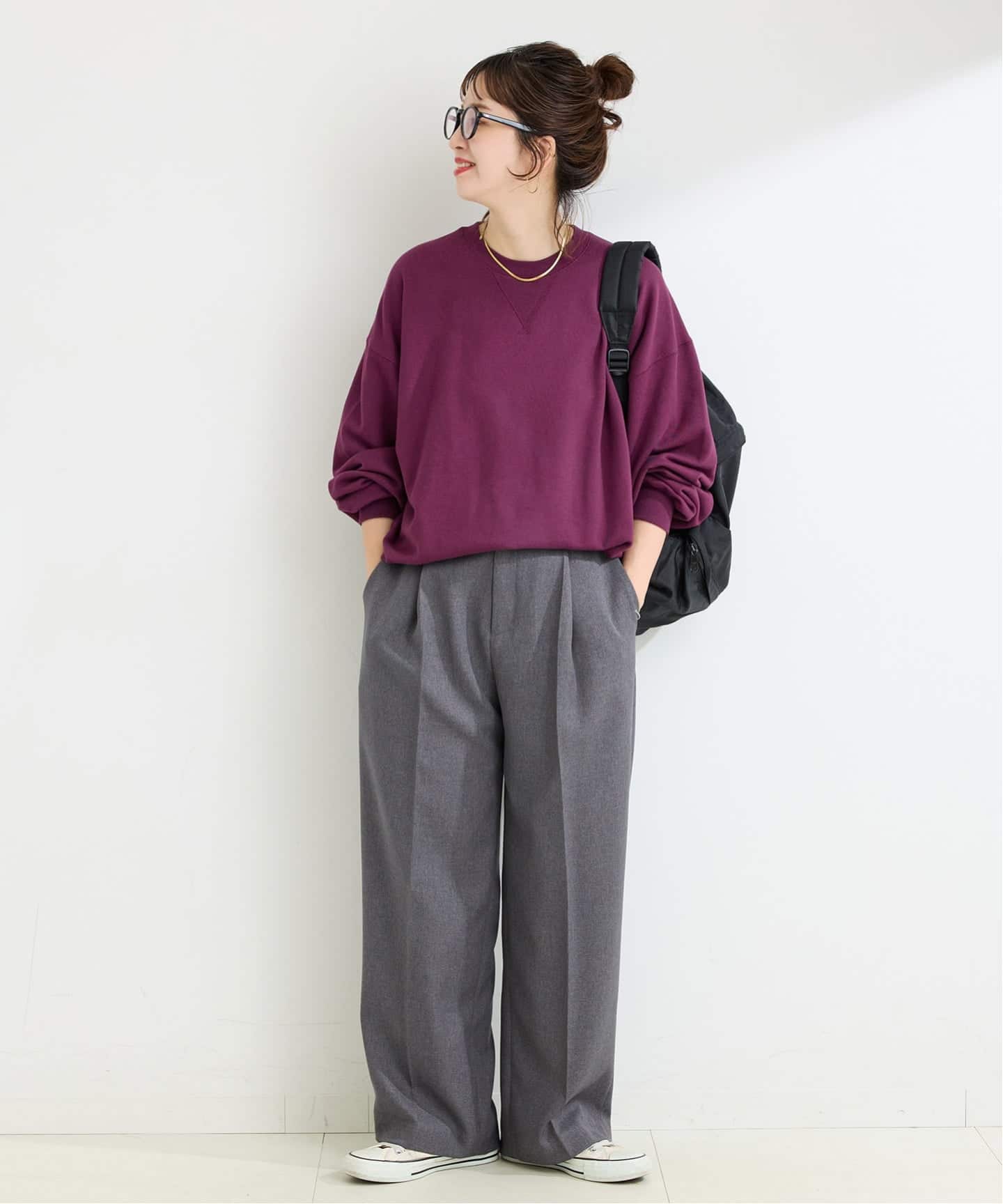 ウォッシャブル / バックプリントプルオーバー（スウェット