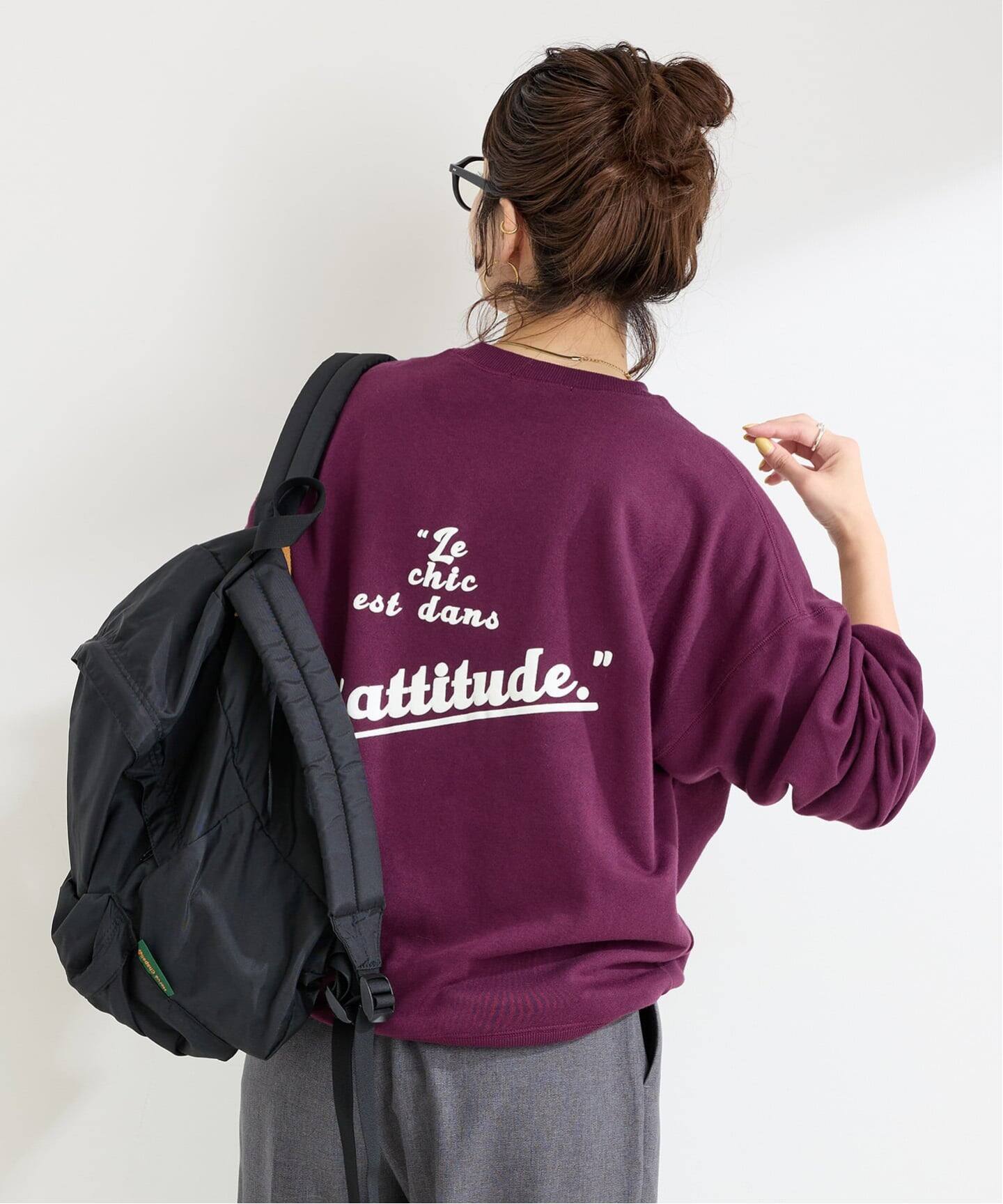 ウォッシャブル / バックプリントプルオーバー（スウェット