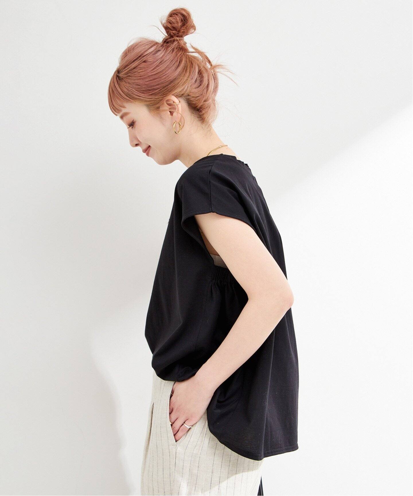 ウォッシャブル / UVカット / サイドギャザーフレンチプル