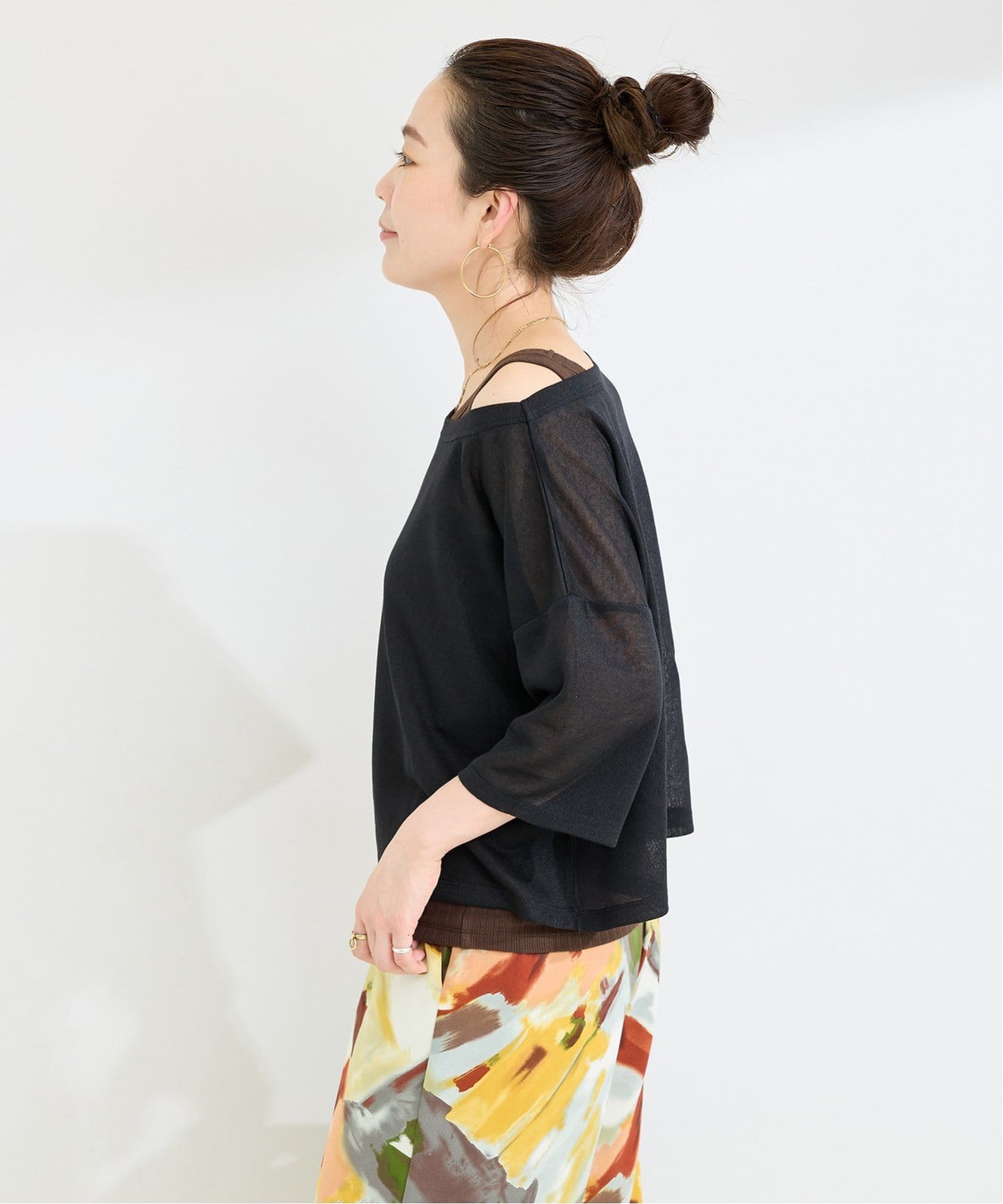 2点セット》手洗い可 /タンクトップレイヤードユルTEE（Tシャツ