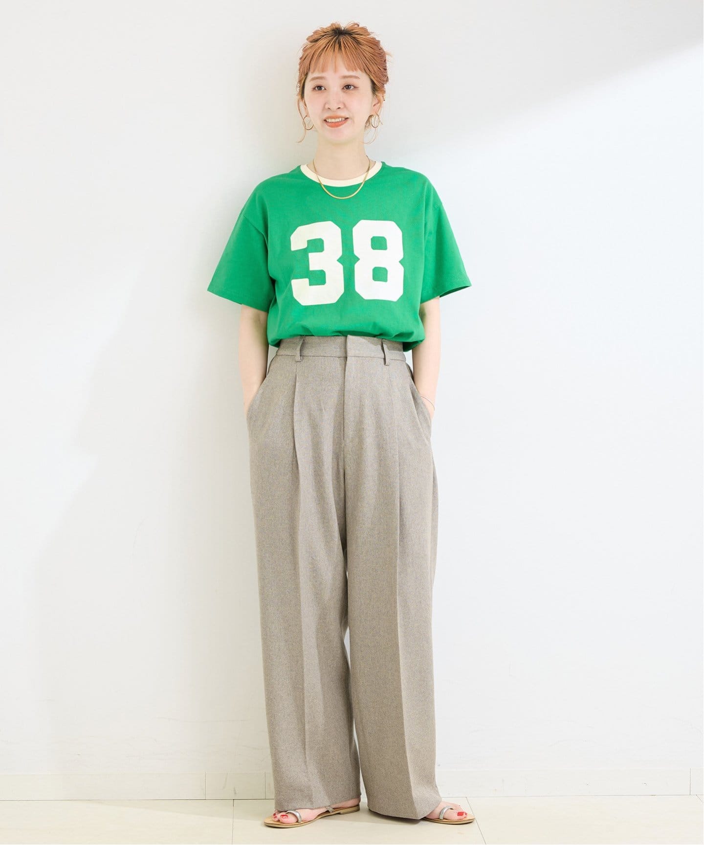 tシャツ ウォッシャブル / Gleamy/グリーミー ナンバリングTシャツ レディース ウォッシャブル / Gleamy/グリーミー ナンバリングTシャツ（T