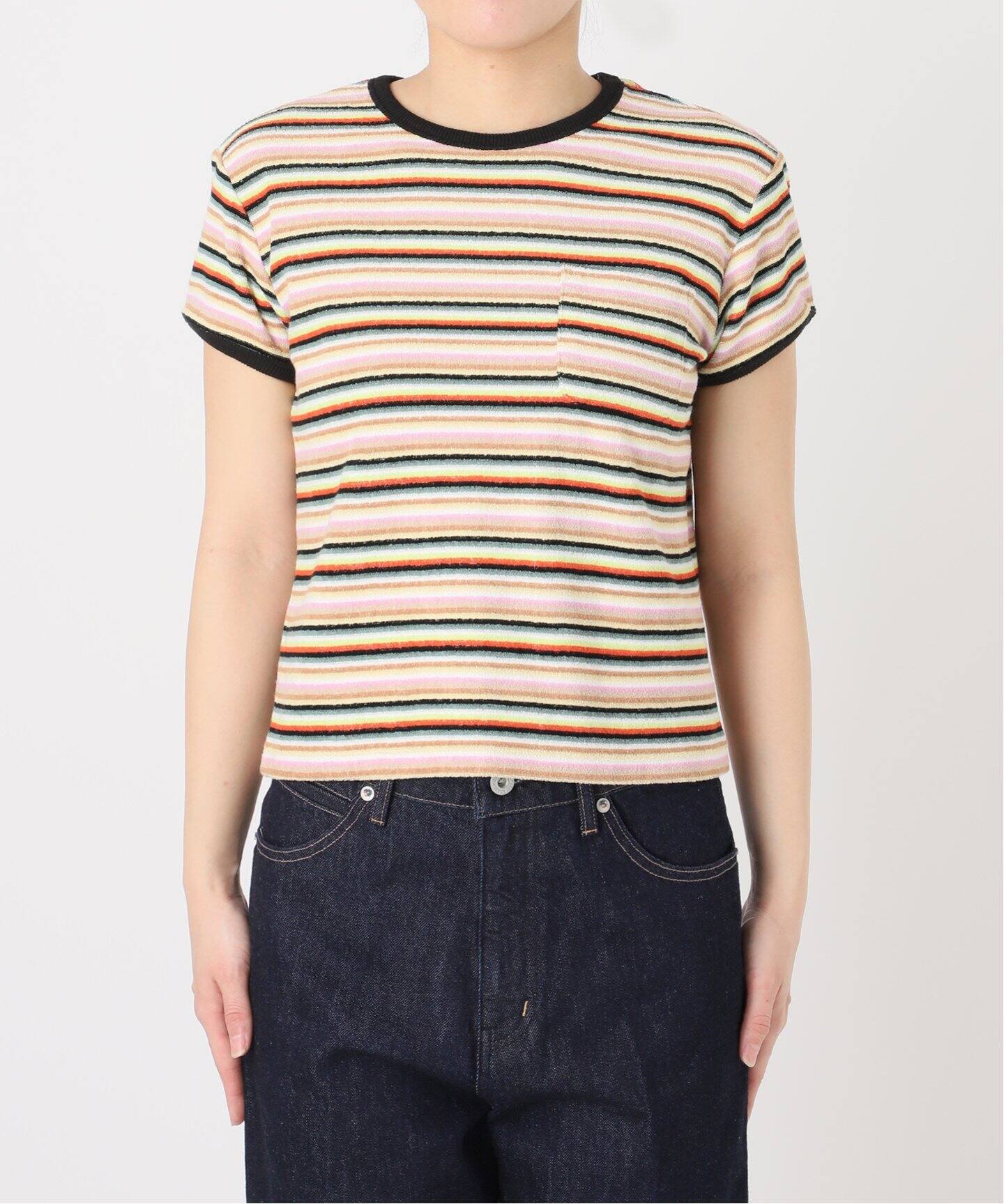 tシャツ 手洗い可 / Gleamy/グリーミー ボーダーTEE レディース 手洗い可 / Gleamy/グリーミー ボーダーTEE（Tシャツ/カットソー