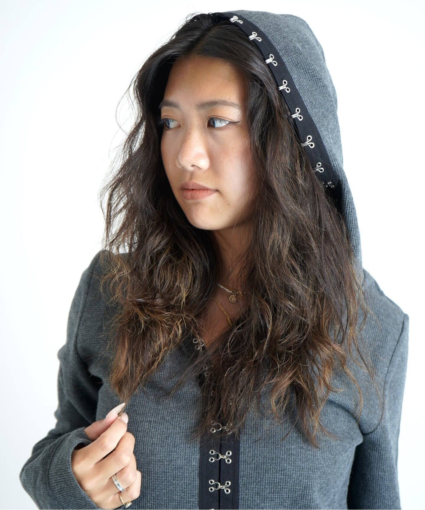 フックディテール ワッフルフーディー / Hook Detail Waffle Hoodie